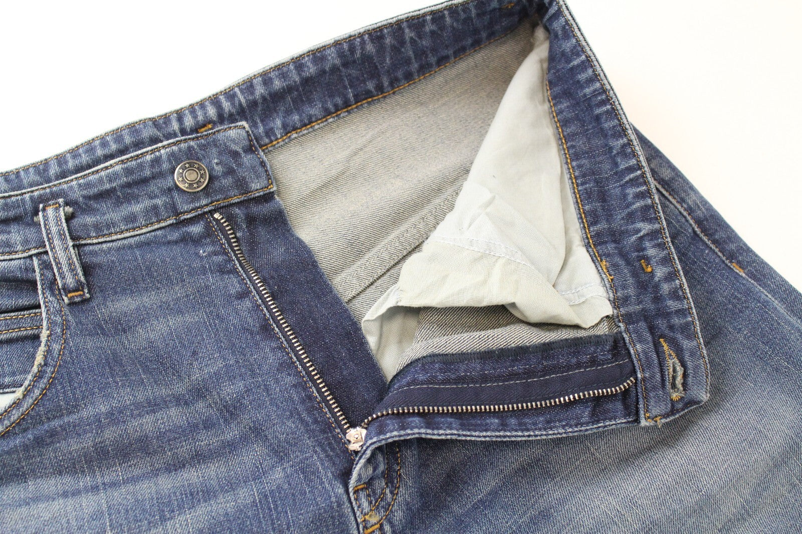 DIESEL Women Jeans W26/L32 D-Vizons 089AR Blue Carrot Fit Washed Stretch Zipped