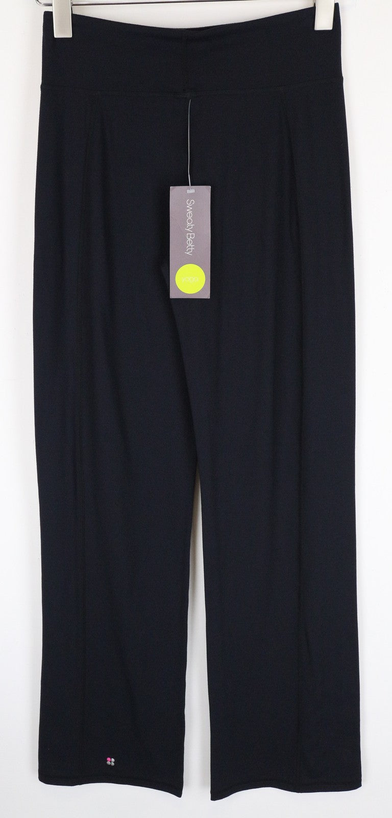 SWEATY BETTY Om Yoga Bootcut Pants XS Black Stretch Trousers Women's Activewear