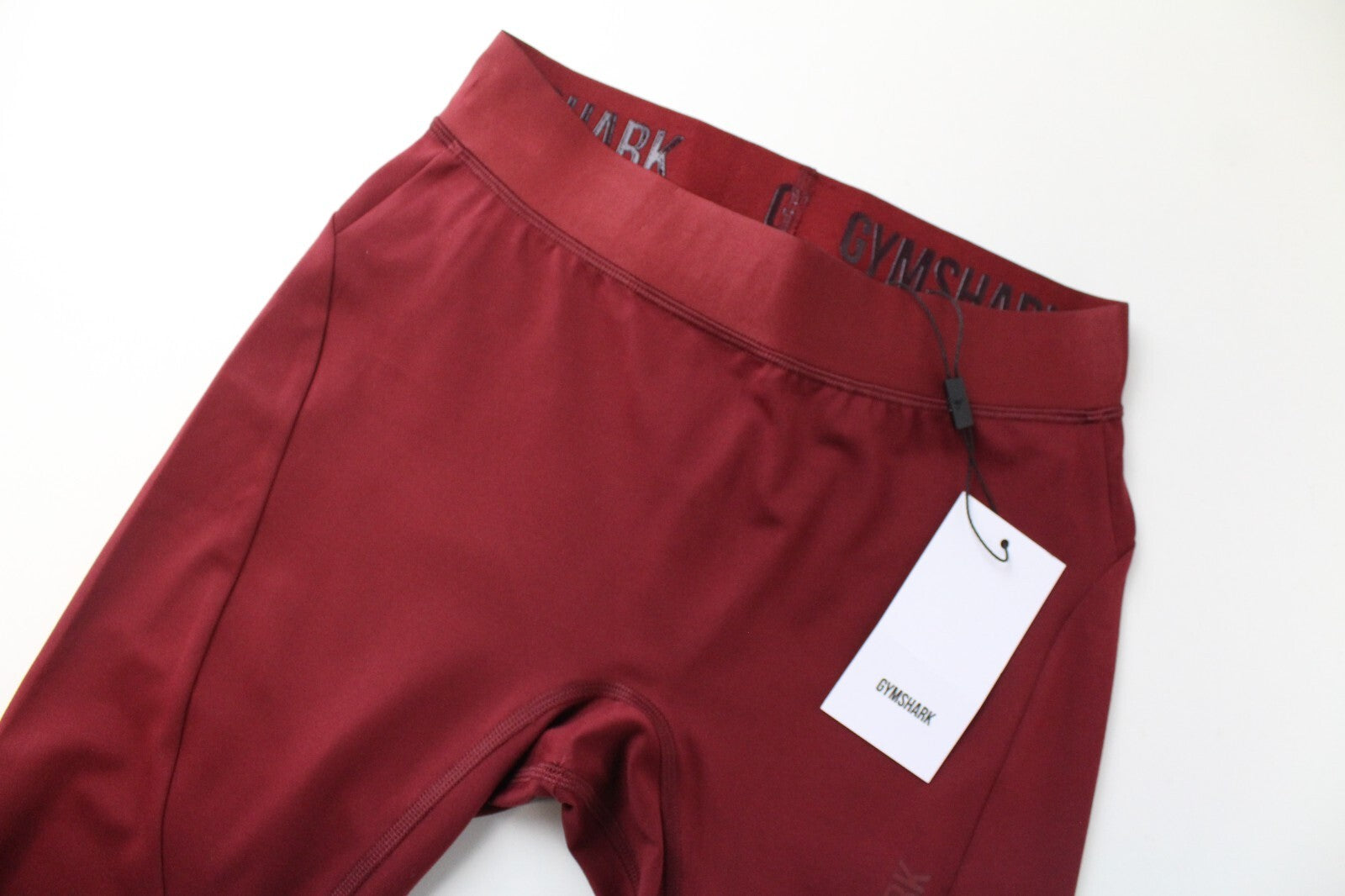 GYM SHARK Women Leggings S Red Sportswear Stretch Logo Activewear