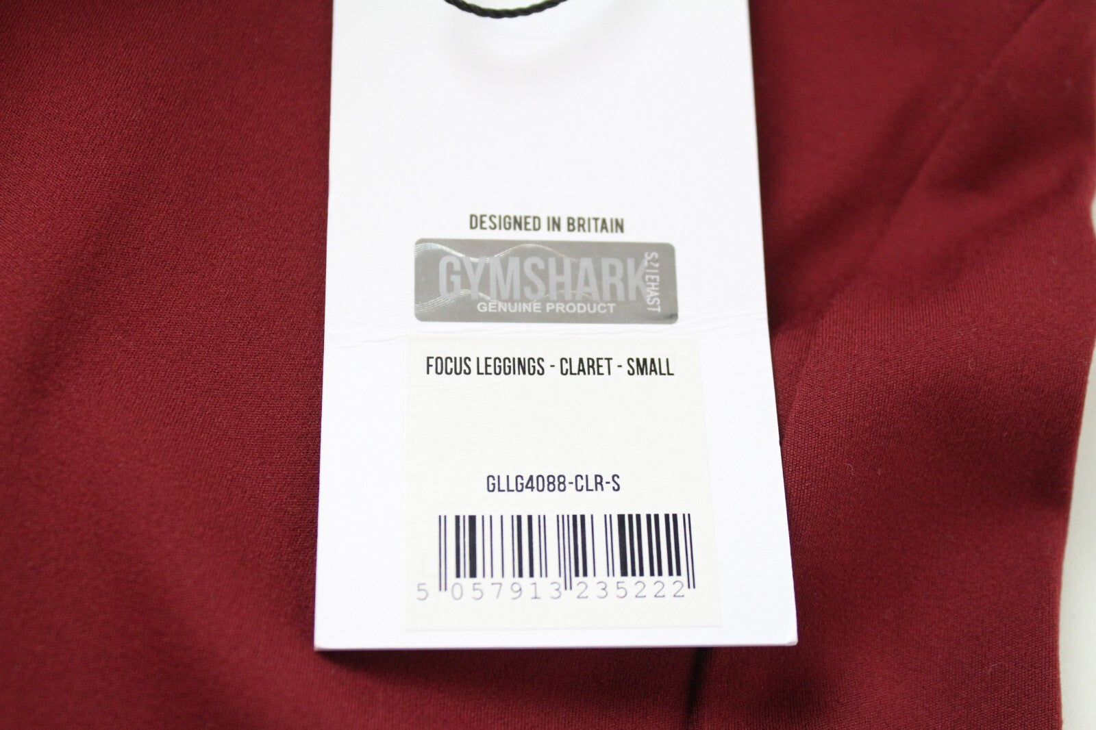 GYM SHARK Women Leggings S Red Sportswear Stretch Logo Activewear