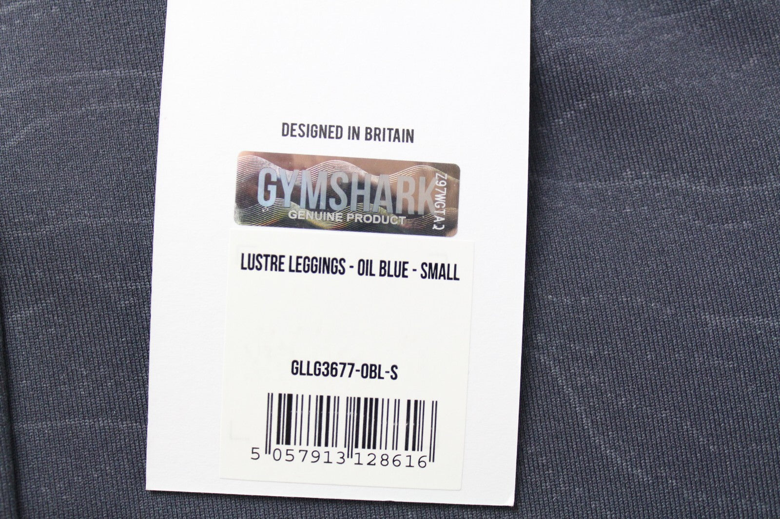 GYM SHARK Women Lustre Leggings S Blue Patterned Stretch Sportswear