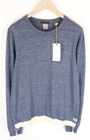 SCOTCH & SODA Ams Couture Blue Sweatshirt M Cotton Blend Long Sleeve Men's