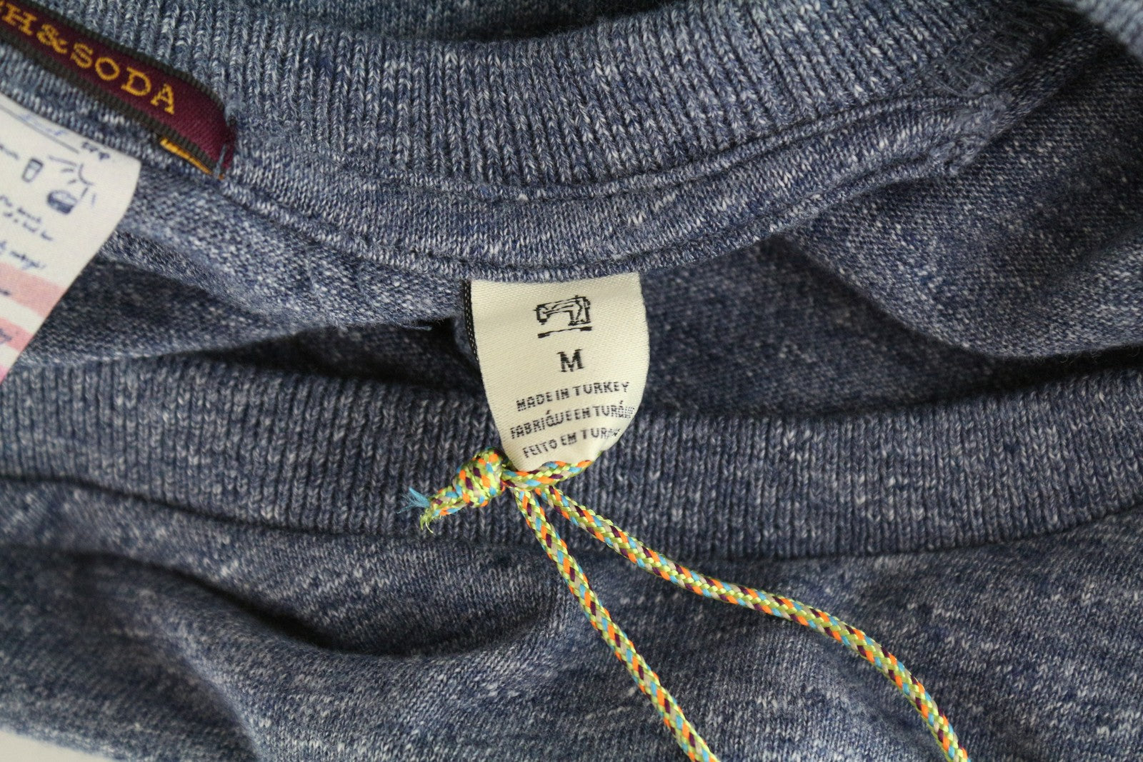 SCOTCH & SODA Ams Couture Blue Sweatshirt M Cotton Blend Long Sleeve Men's