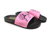 GOLDEN GOOSE Poolstar Women Slippers EU39 Pink Black Slip On Swimming Logo