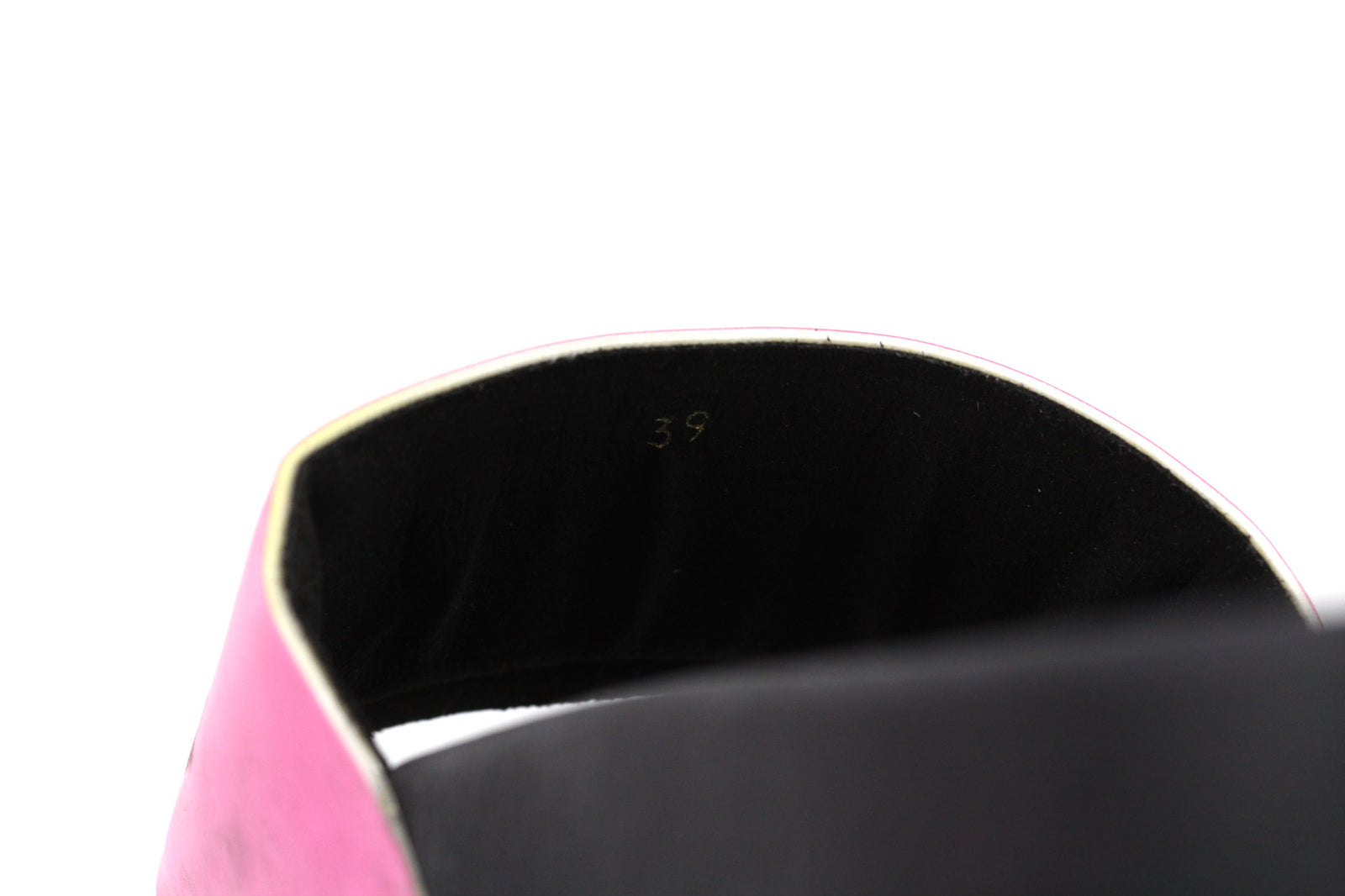 GOLDEN GOOSE Poolstar Women Slippers EU39 Pink Black Slip On Swimming Logo