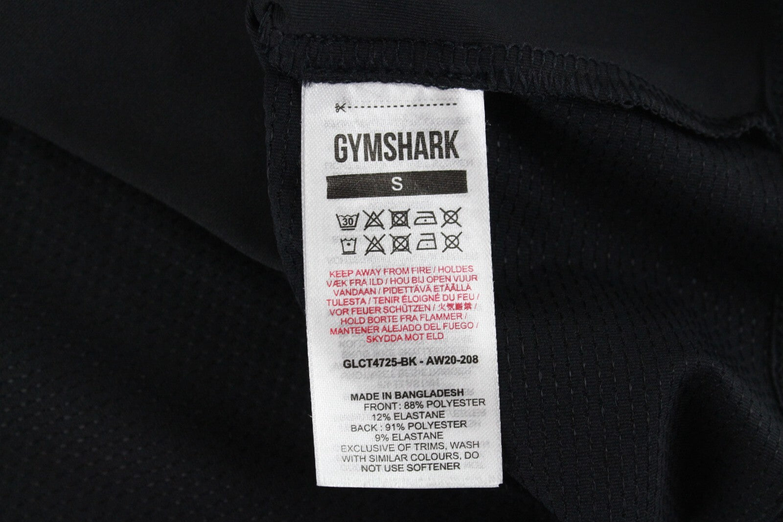 GYM SHARK Women Sleeveless Training Top S Black Stretch Crop Tank Logo