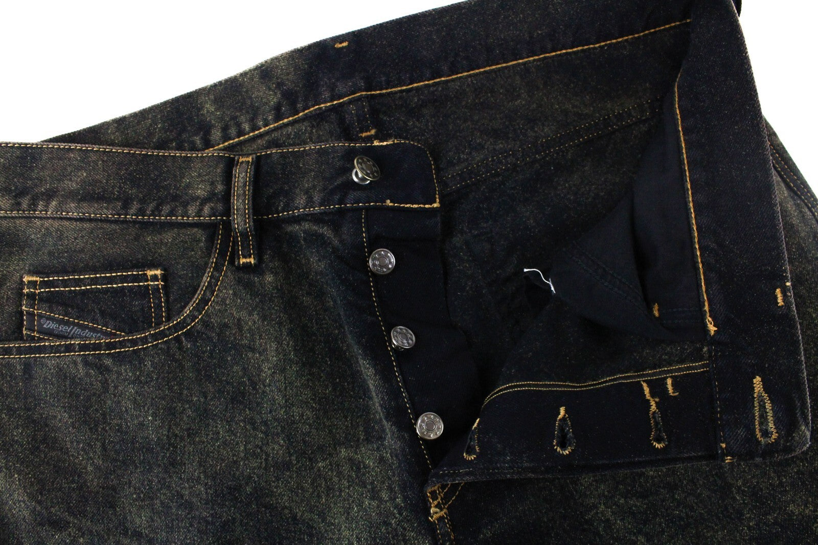 DIESEL vyriški džinsai W32/L32 Jifer 084WE tiesaus kirpimo, mėlynai dažyti, medvilniniai su sagomis. 