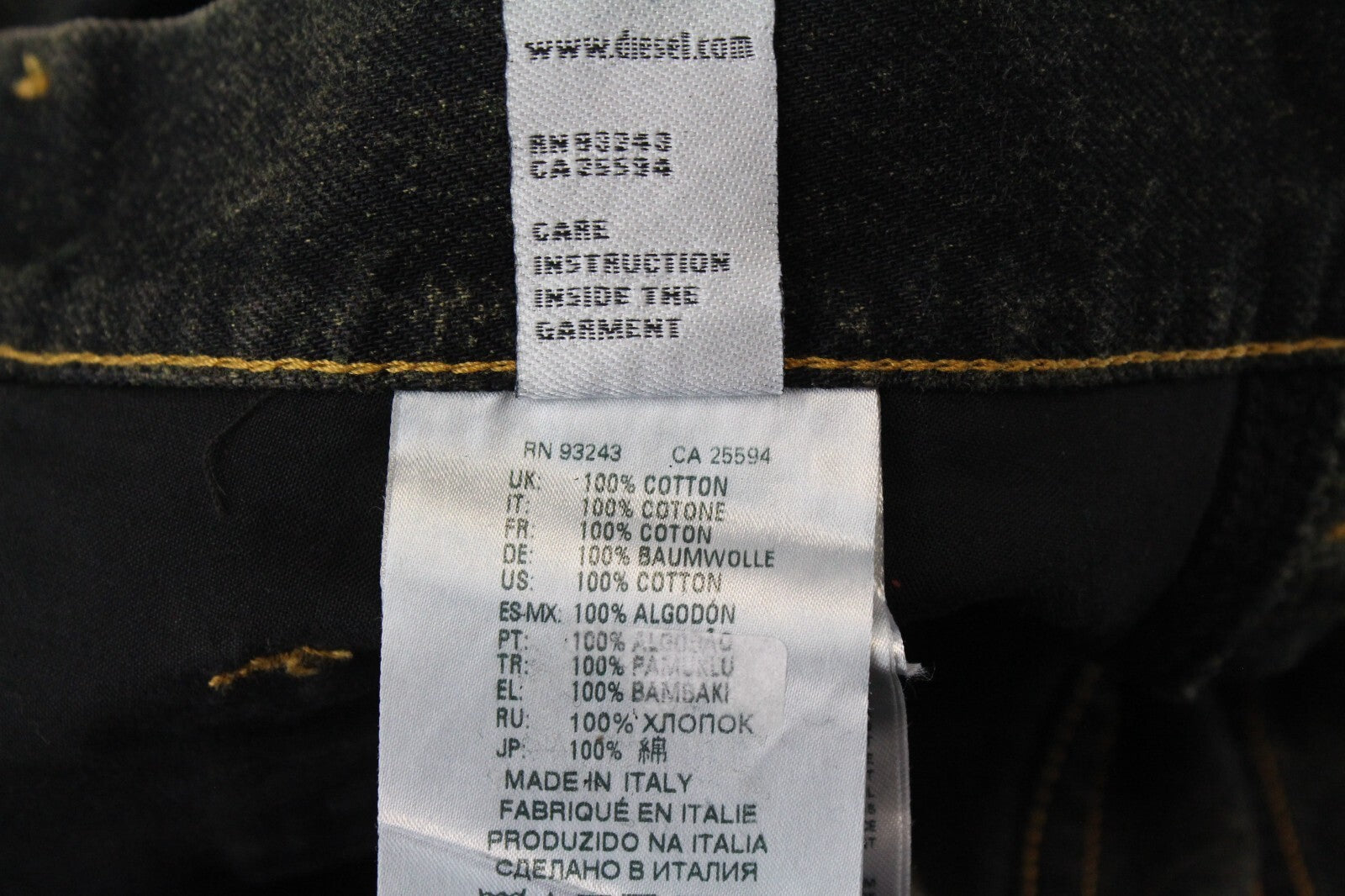 DIESEL vyriški džinsai W32/L32 Jifer 084WE tiesaus kirpimo, mėlynai dažyti, medvilniniai su sagomis. 