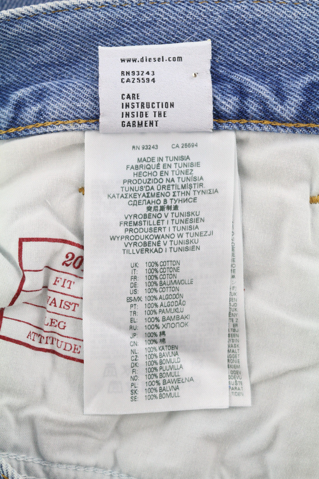 DIESEL 2010 9C16S Men's Jeans W32/L32 Loose Fit Mid Waist Straight Leg RRP€160