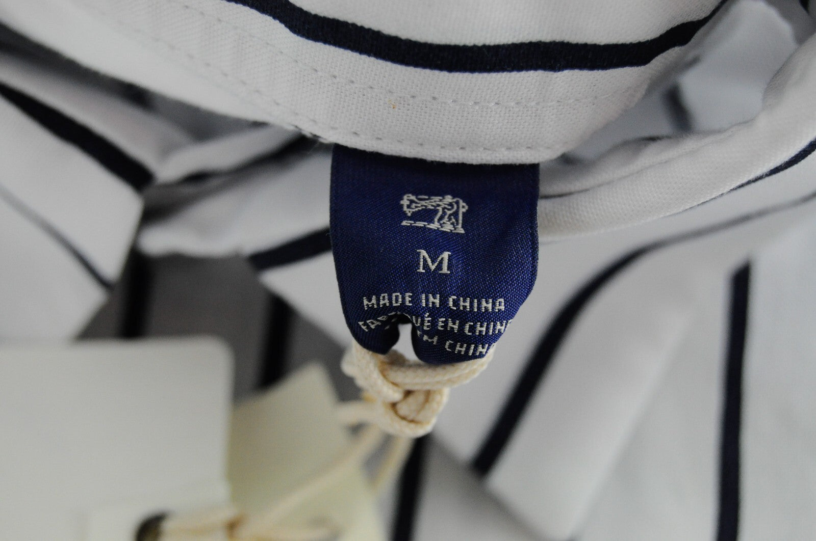 SCOTCH & SODA Men Shirt M Long Fit White Cotton Striped Long Sleeve