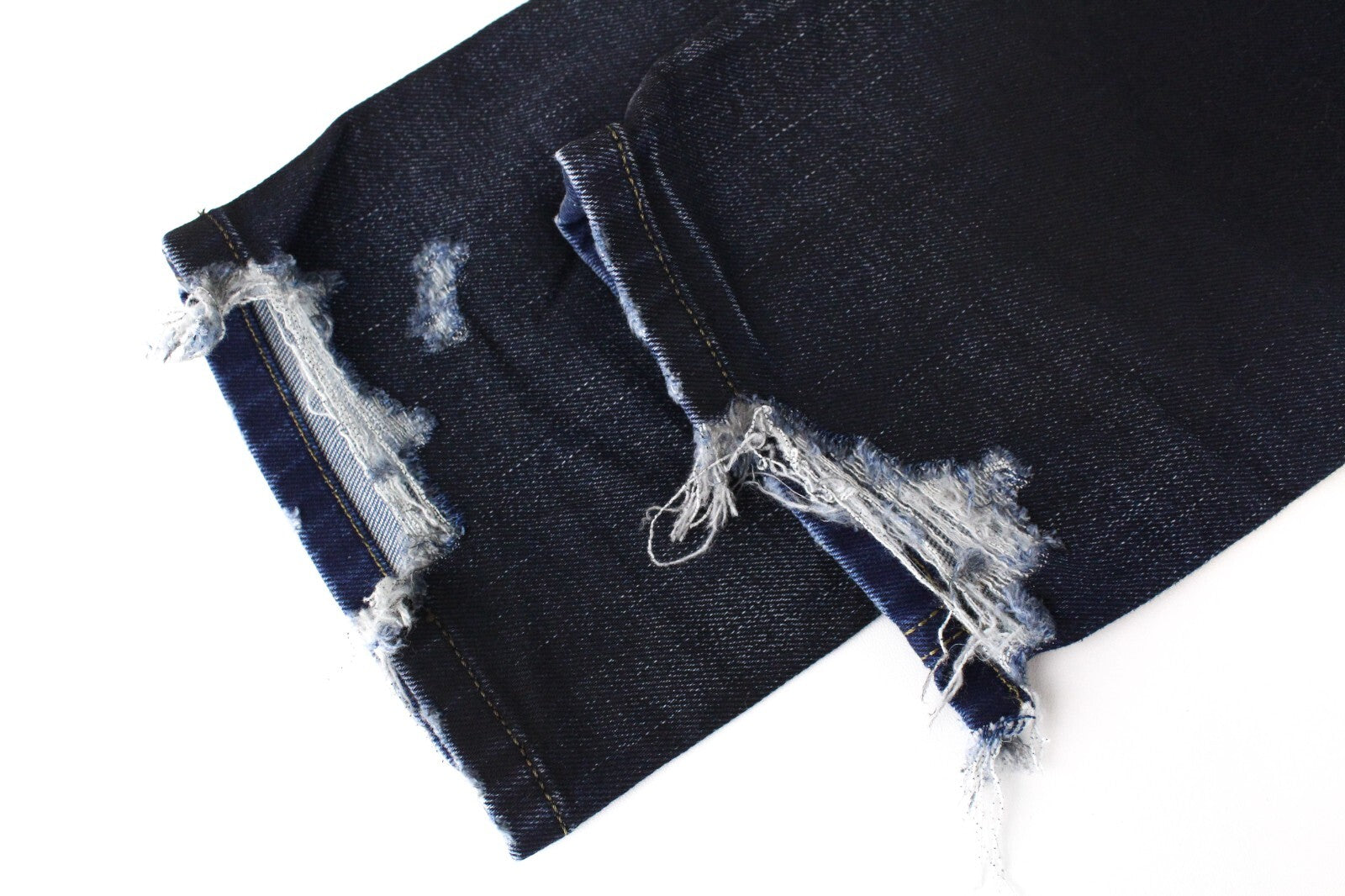 DIESEL vyriški džinsai W29/L32 Tepphar 080AD Slim Fit, plėšyti, tamprūs, tamsiai mėlyni, medvilniniai 