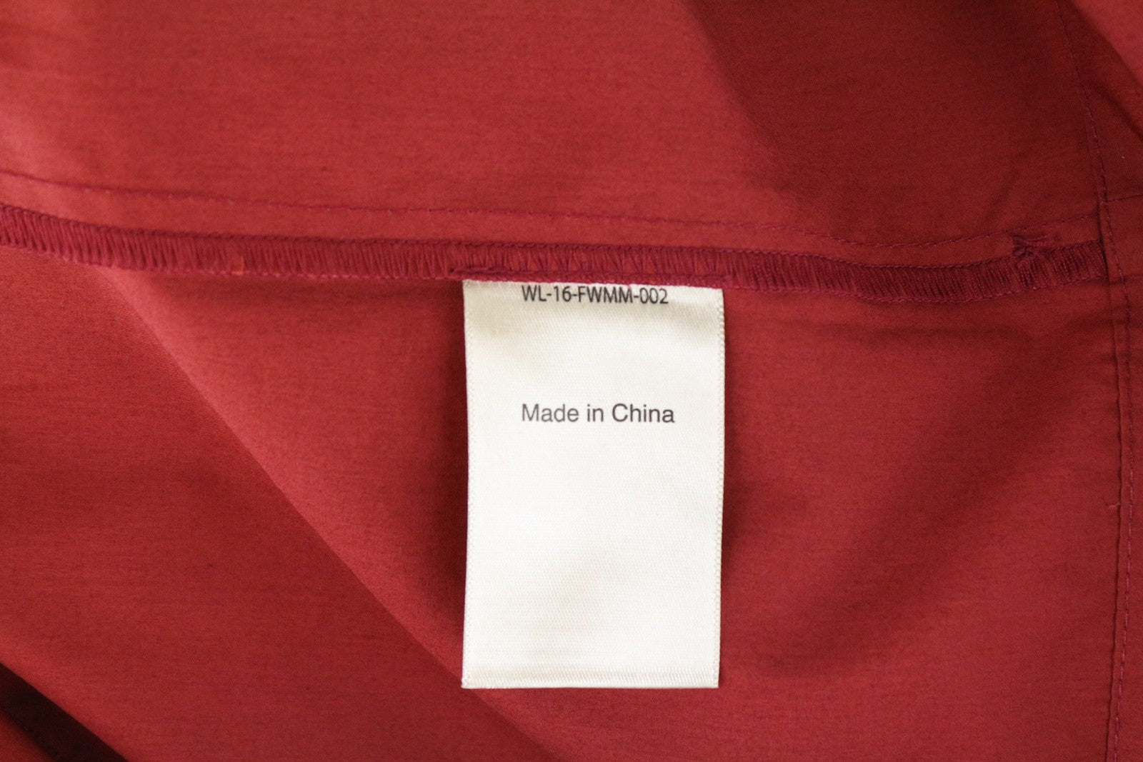 MAISON SCOTCH Brick Red Shirt ~L Long Sleeve Ribbon Tie Collar Button-Up Women's