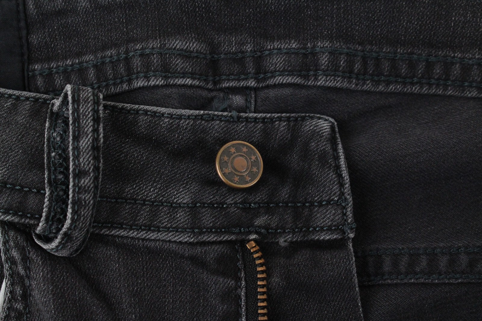 DIESEL vyriški džinsai W28/L32 Thommer 069BH Slim Fit, plėšyti, skalbti pilki, tamprūs 