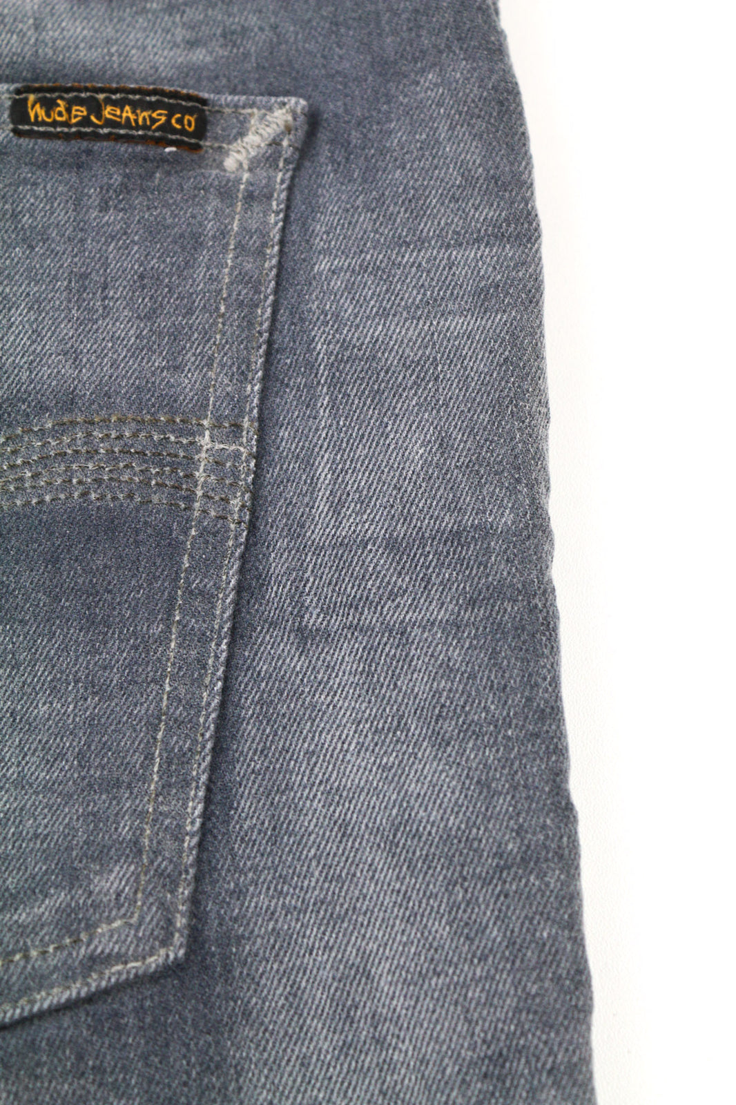 NUDIE JEANS Tight Long John Men Jeans W33/L34 Organic Charcoal Slim Fit Zipper