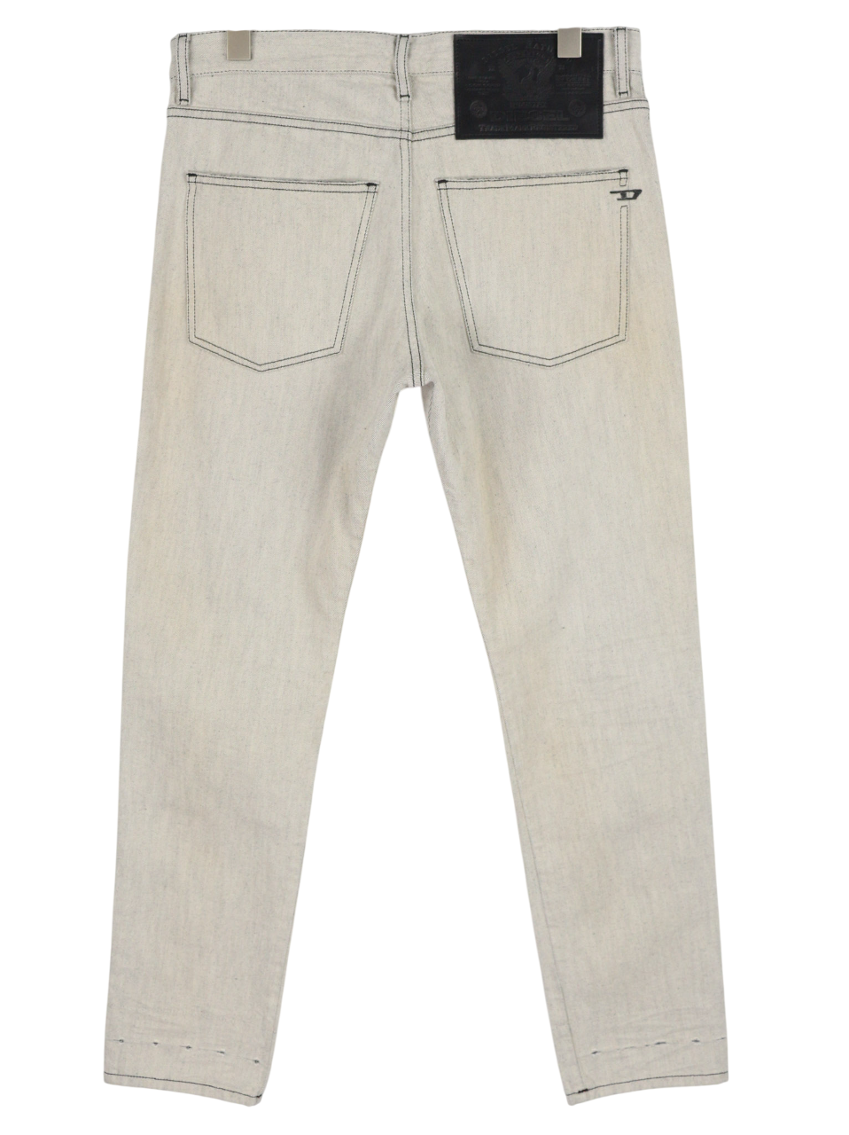 DIESEL D-Kras 09A53 Men Jeans W31/L30 Sim Fit Painted Look RRP€220 Light Denim