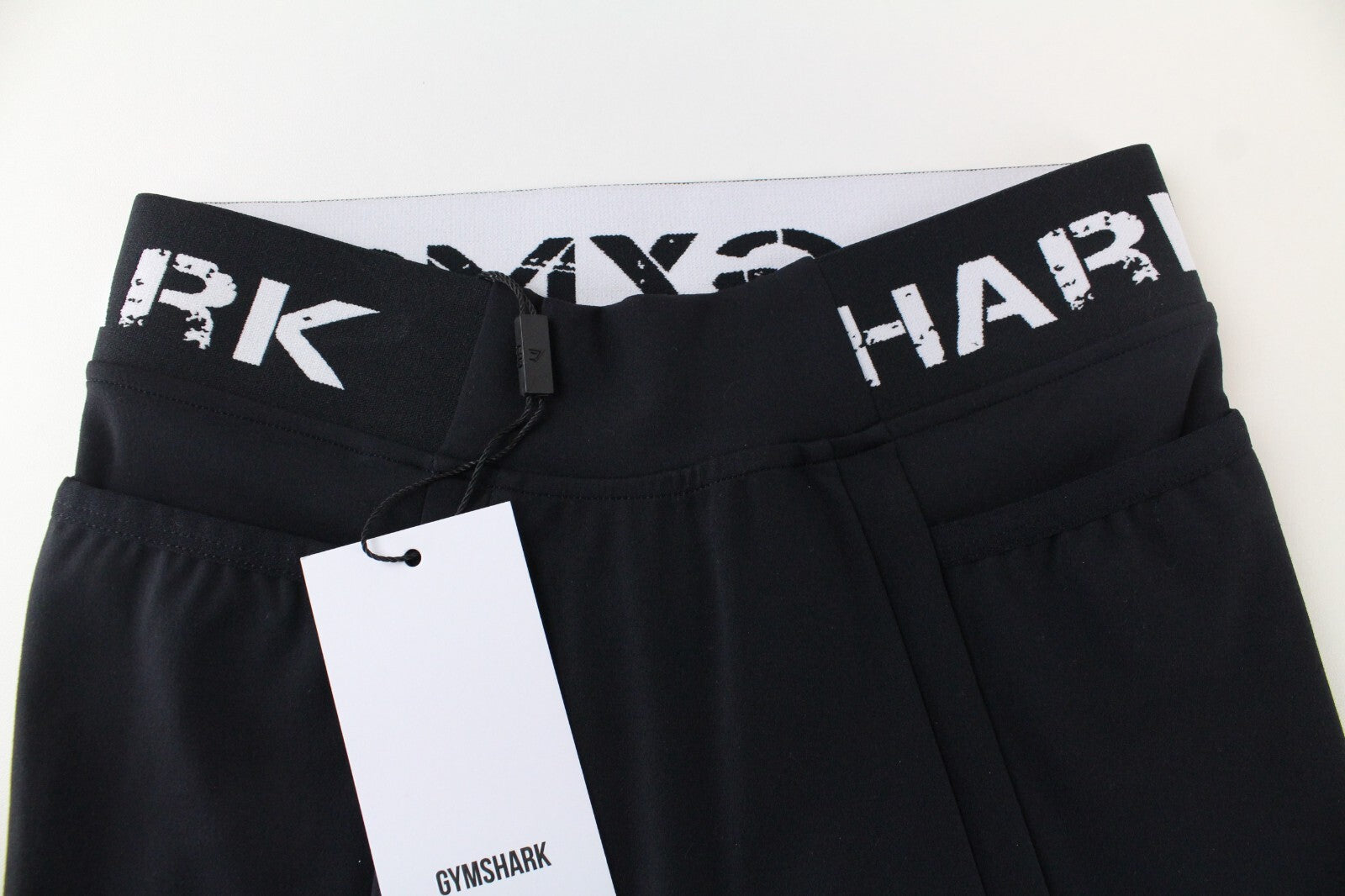 GYM SHARK Women Legacy Fitness Shorts XS Black Stretch Sports Activewear Logo