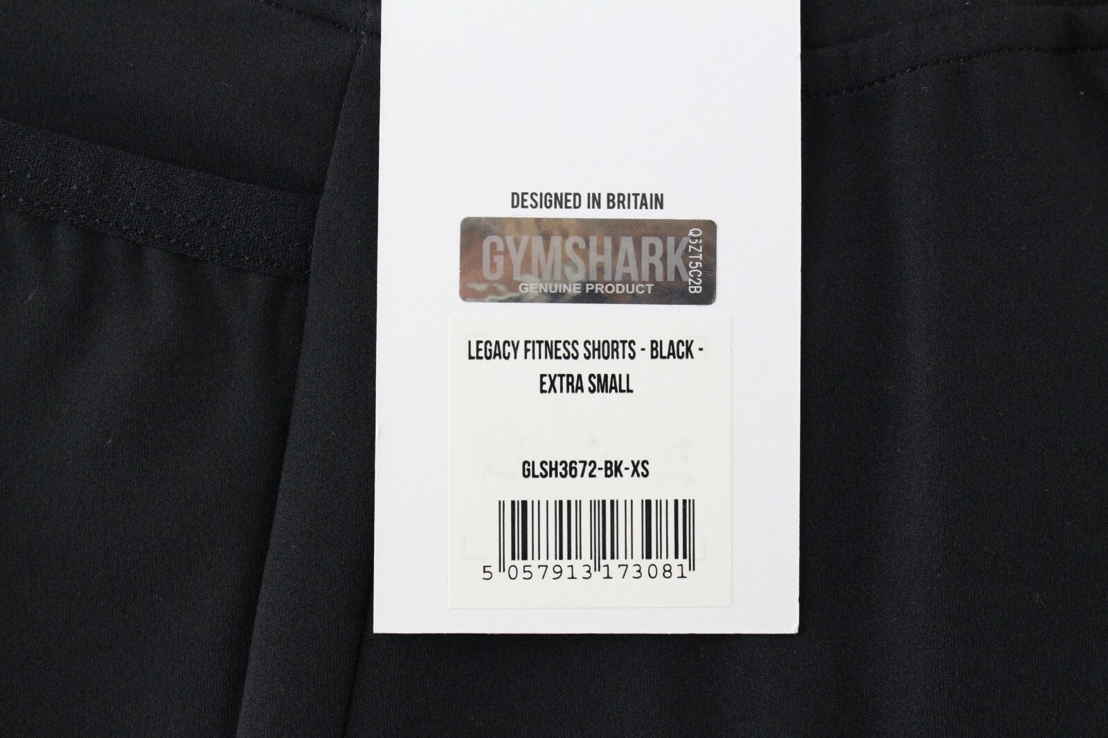 GYM SHARK Women Legacy Fitness Shorts XS Black Stretch Sports Activewear Logo