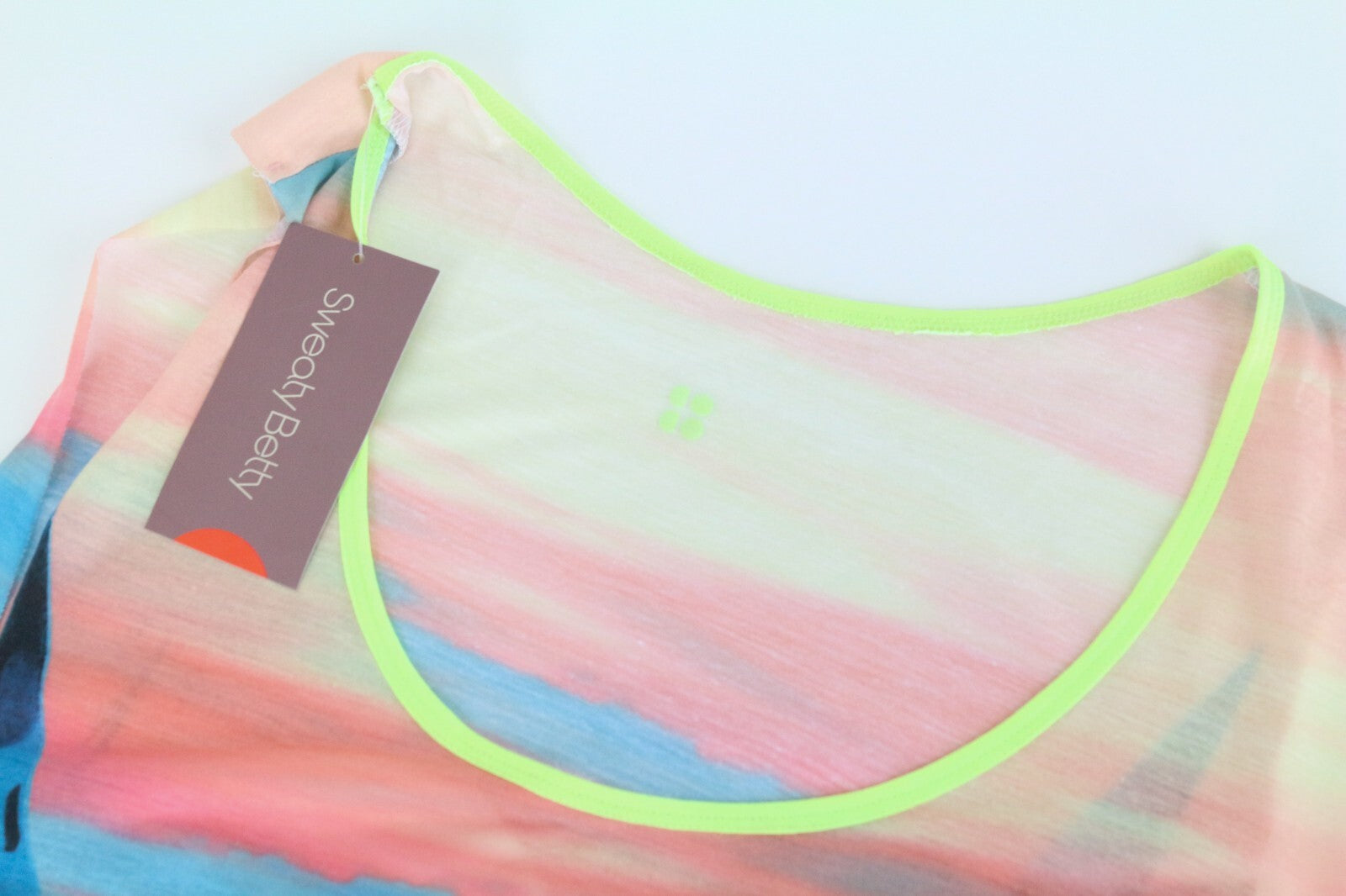 SWEATY BETTY L Pink Skipper Cropped Run Tank Sleeveless Pullover Top Women's