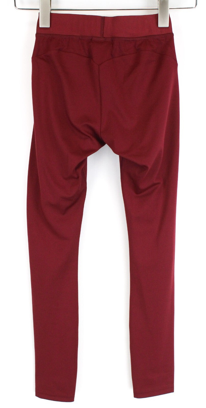 GYM SHARK Women Focus Leggings XS Red Stretch Activewear Waistband Logo