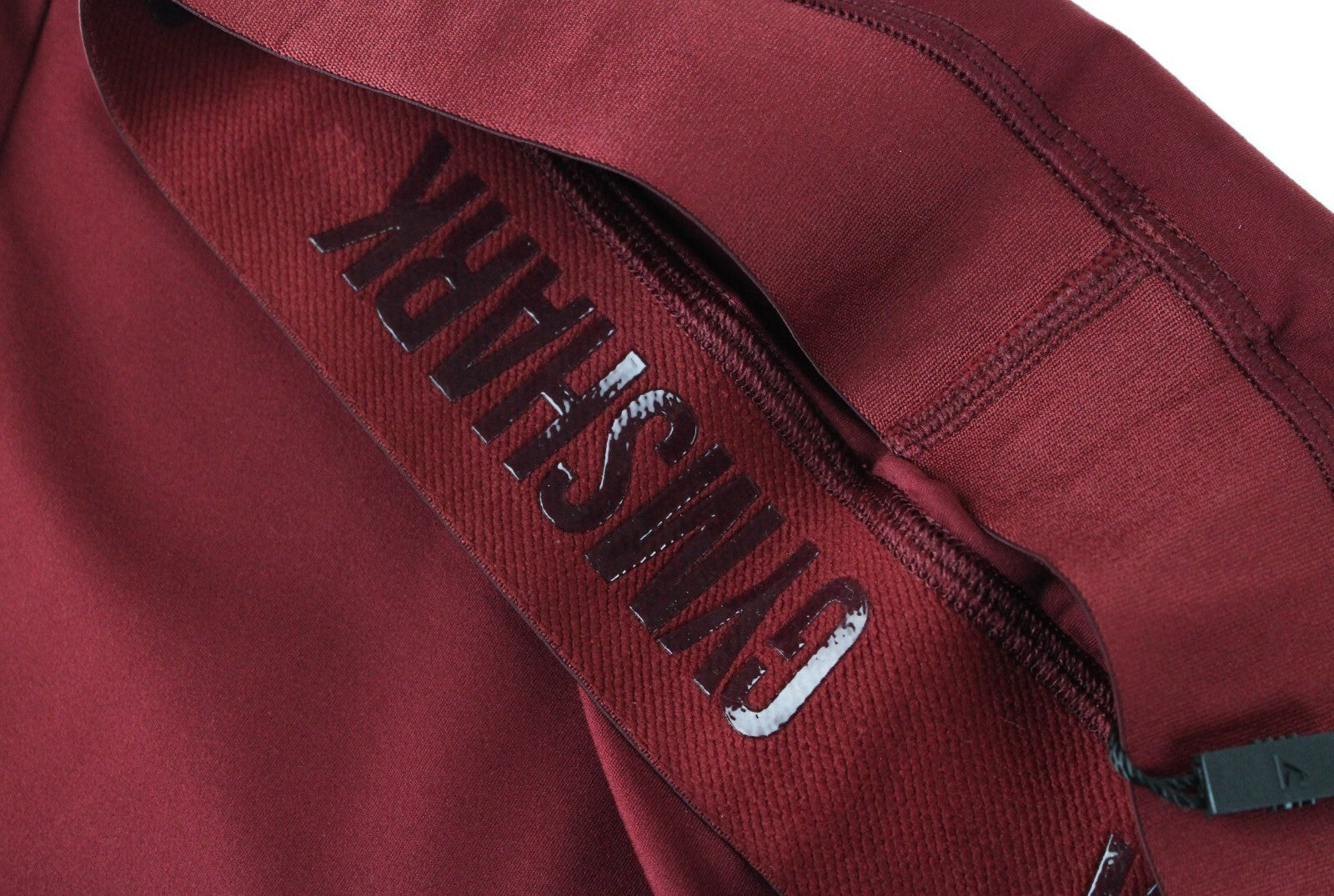 GYM SHARK Women Focus Leggings XS Red Stretch Activewear Waistband Logo