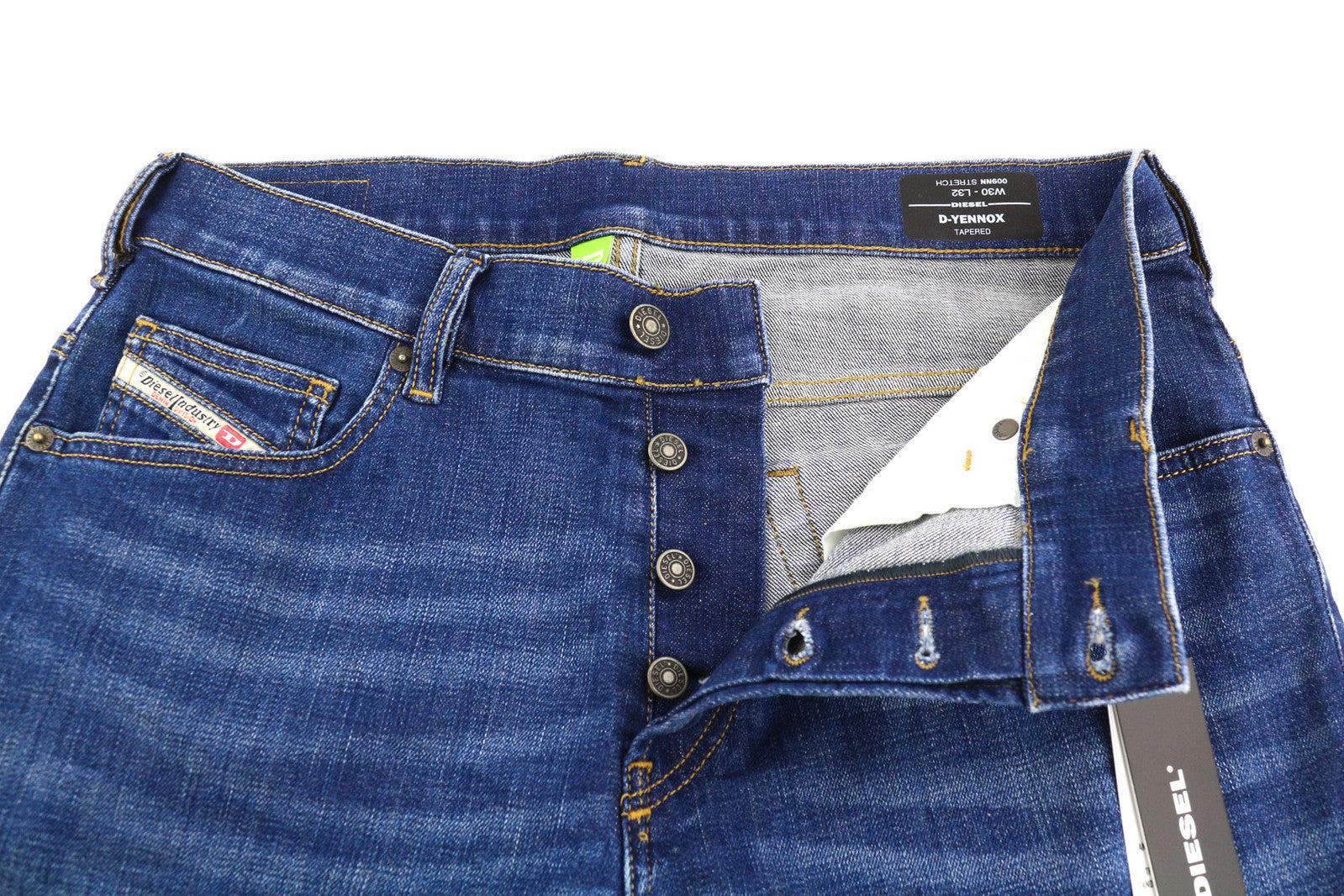 DIESEL D-Yennox 009NN Men Jeans W30/L32 Tapered Stretch Washed Denim RRP160