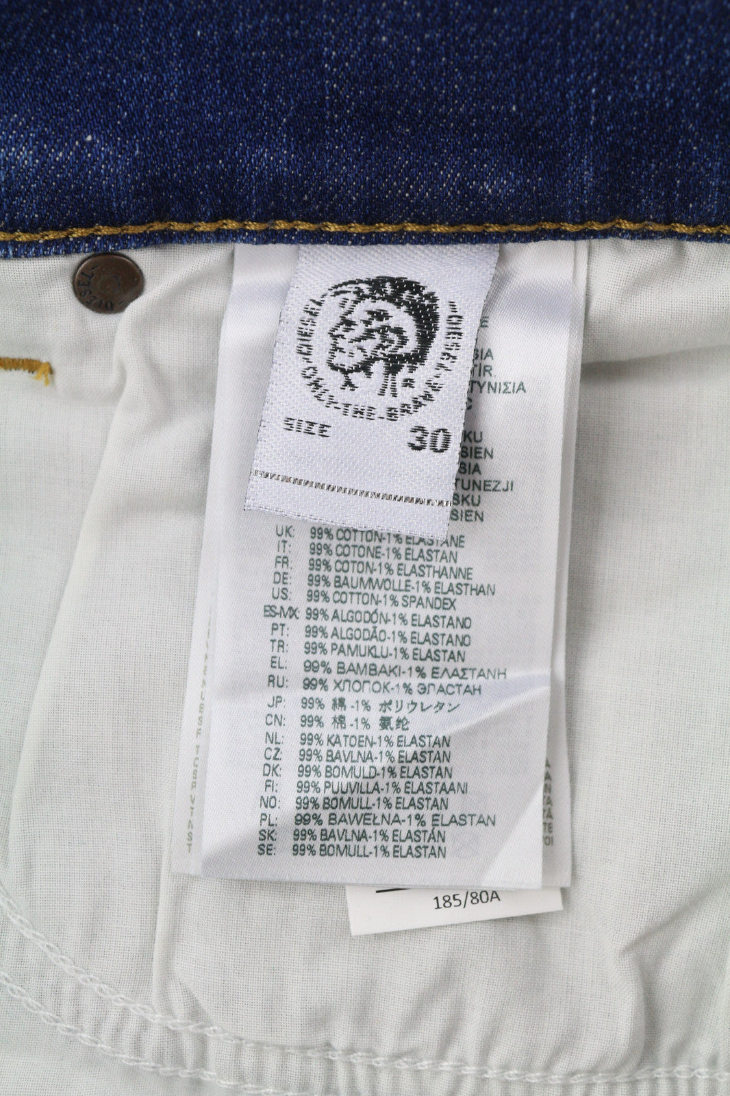 DIESEL D-Yennox 009NN Men Jeans W30/L32 Tapered Stretch Washed Denim RRP160