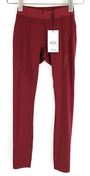 GYM SHARK Women Focus Leggings M Red Stretch Activewear Waistband Logo