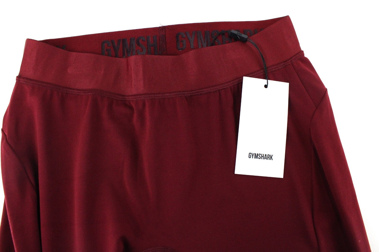 GYM SHARK Women Focus Leggings M Red Stretch Activewear Waistband Logo