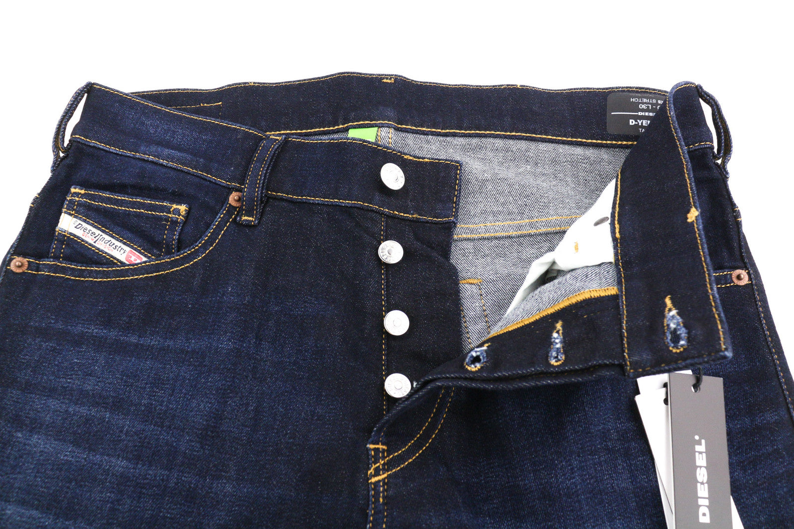 DIESEL D-Yennox 009ZS Men Jeans W30/L30 Tapered Fit Washed RRP€160 Denim Dark