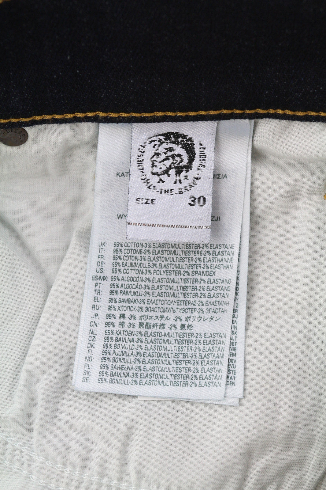 DIESEL D-Yennox 009ZS Men Jeans W30/L30 Tapered Fit Washed RRP€160 Denim Dark