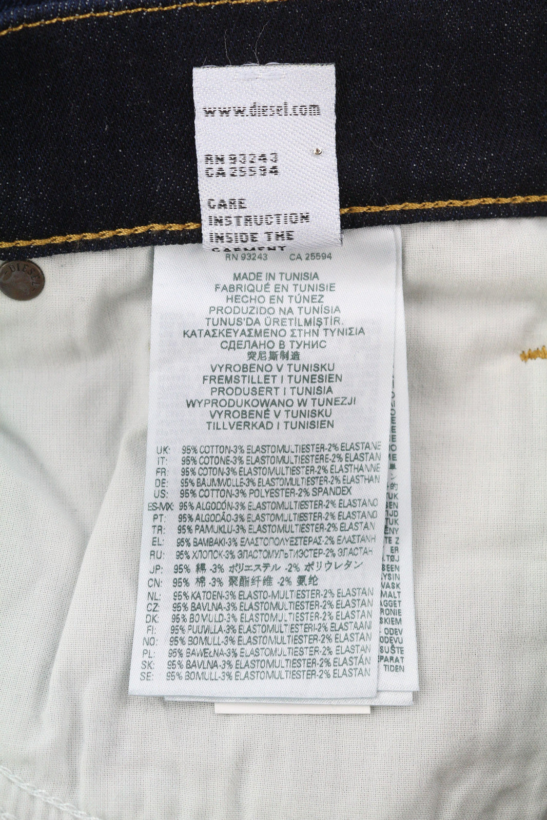 DIESEL D-Yennox 009ZS Men Jeans W30/L32 Tapered Fit Washed RRP€160 Denim Dark