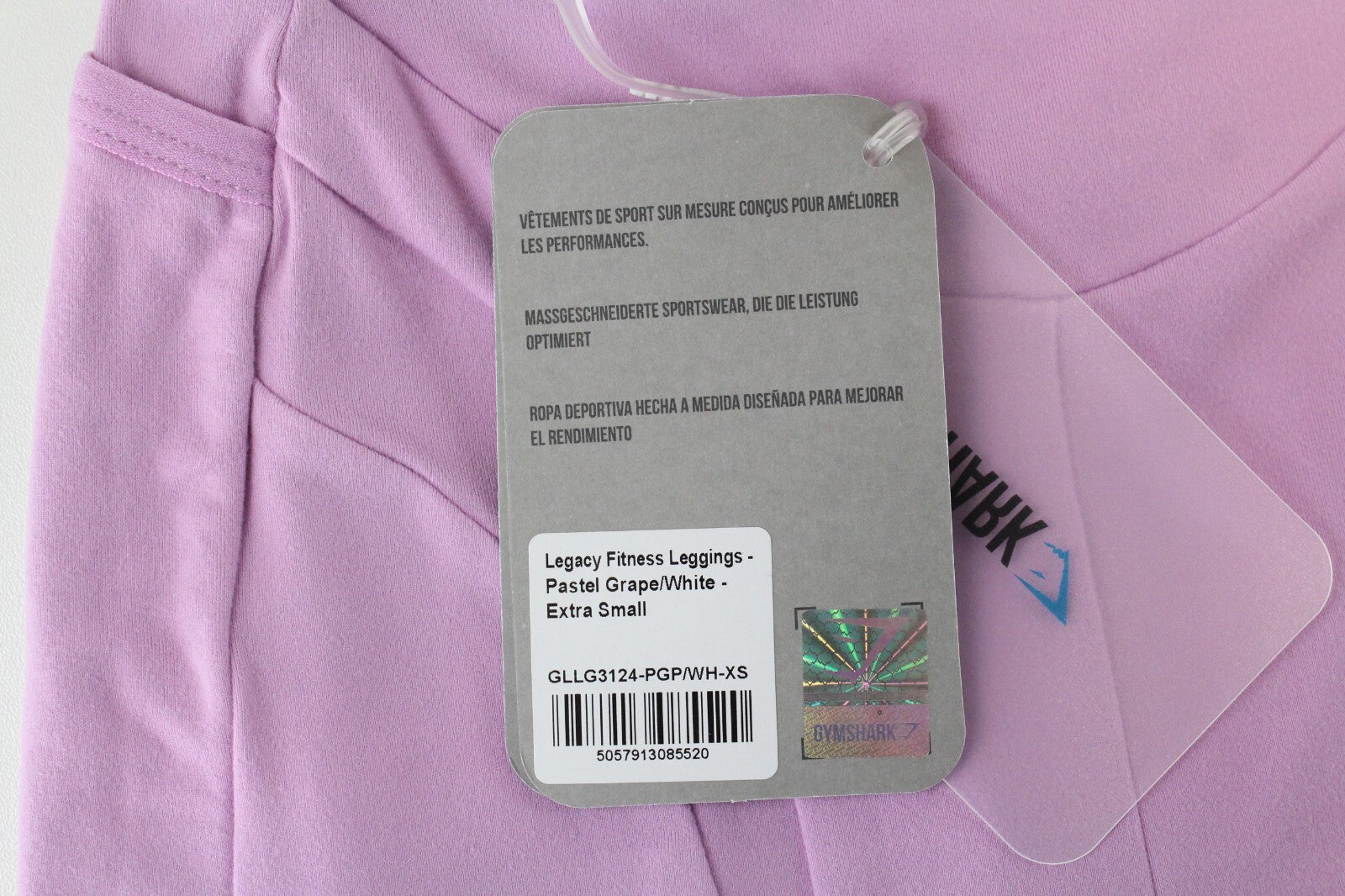 GYM SHARK Women Legacy Fitness Leggings XS Purple Stretch Activewear Logo