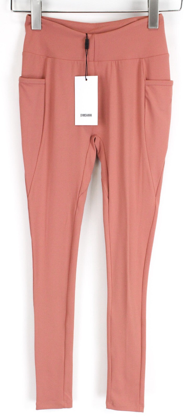 GYM SHARK Women Sculpt Leggings S Deep Pink Stretch Activewear Pockets