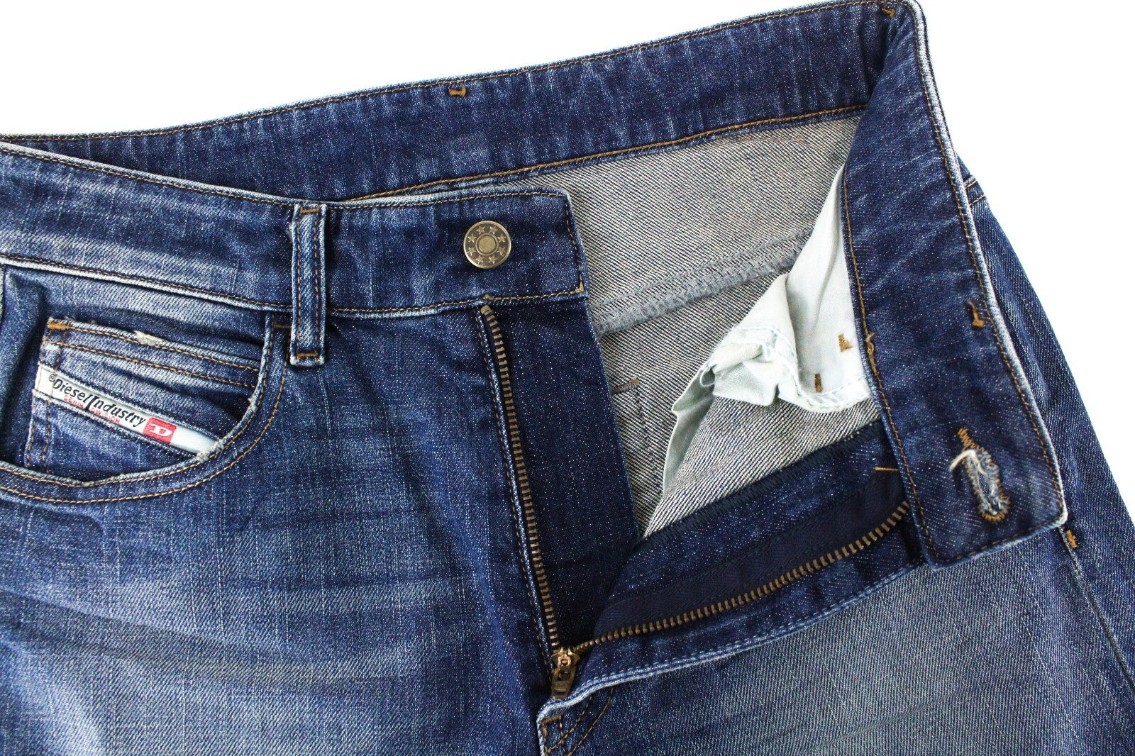 DIESEL Women Jeans W26/L32 D-Eiselle 089AR Boyfriend Fit Blue Stretch Straight