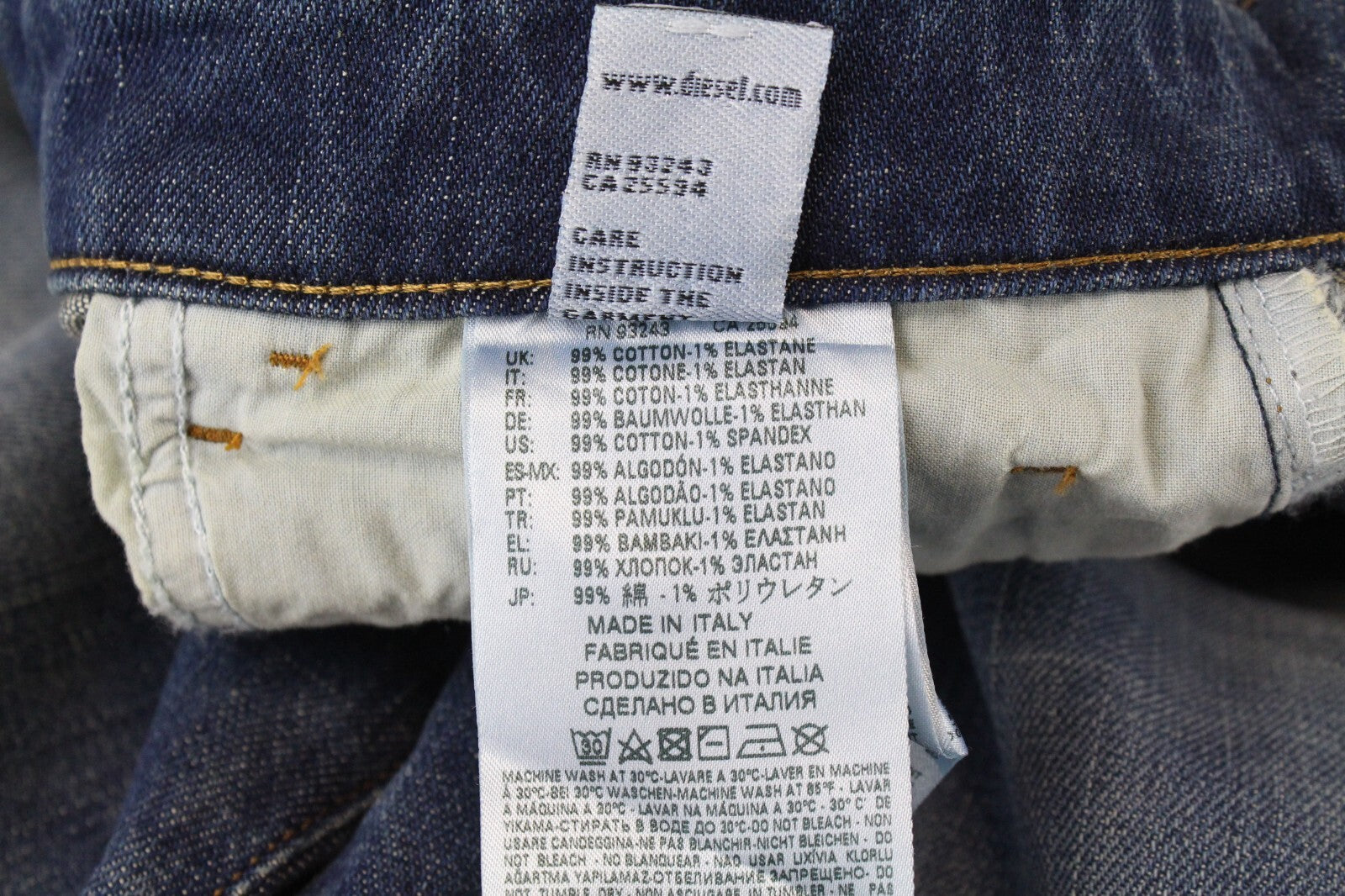 DIESEL Women Jeans W26/L32 D-Eiselle 089AR Boyfriend Fit Blue Stretch Straight