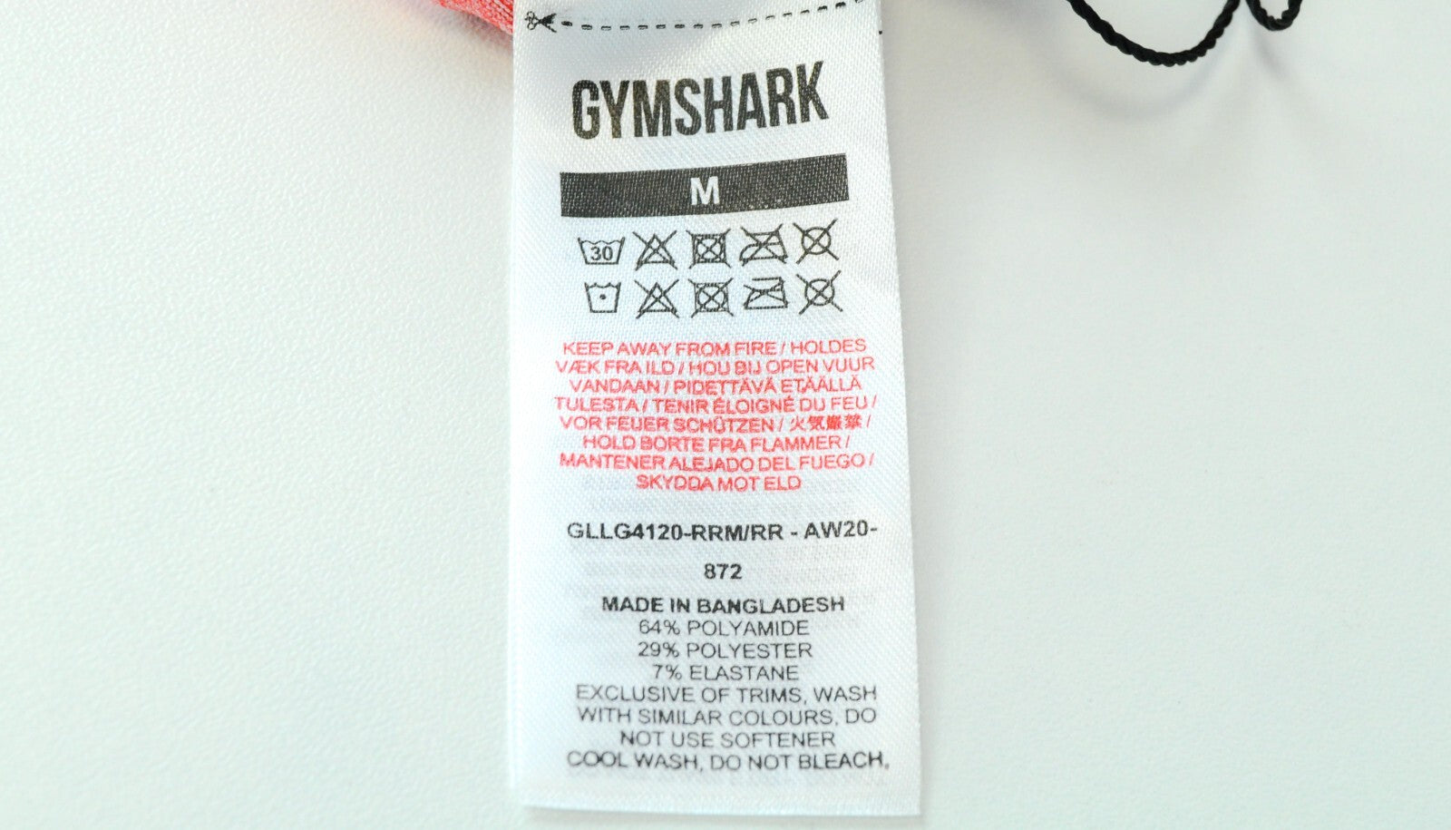 GYM SHARK Women Adapt Leggings M Pink Ombre Stretch Activewear Logo