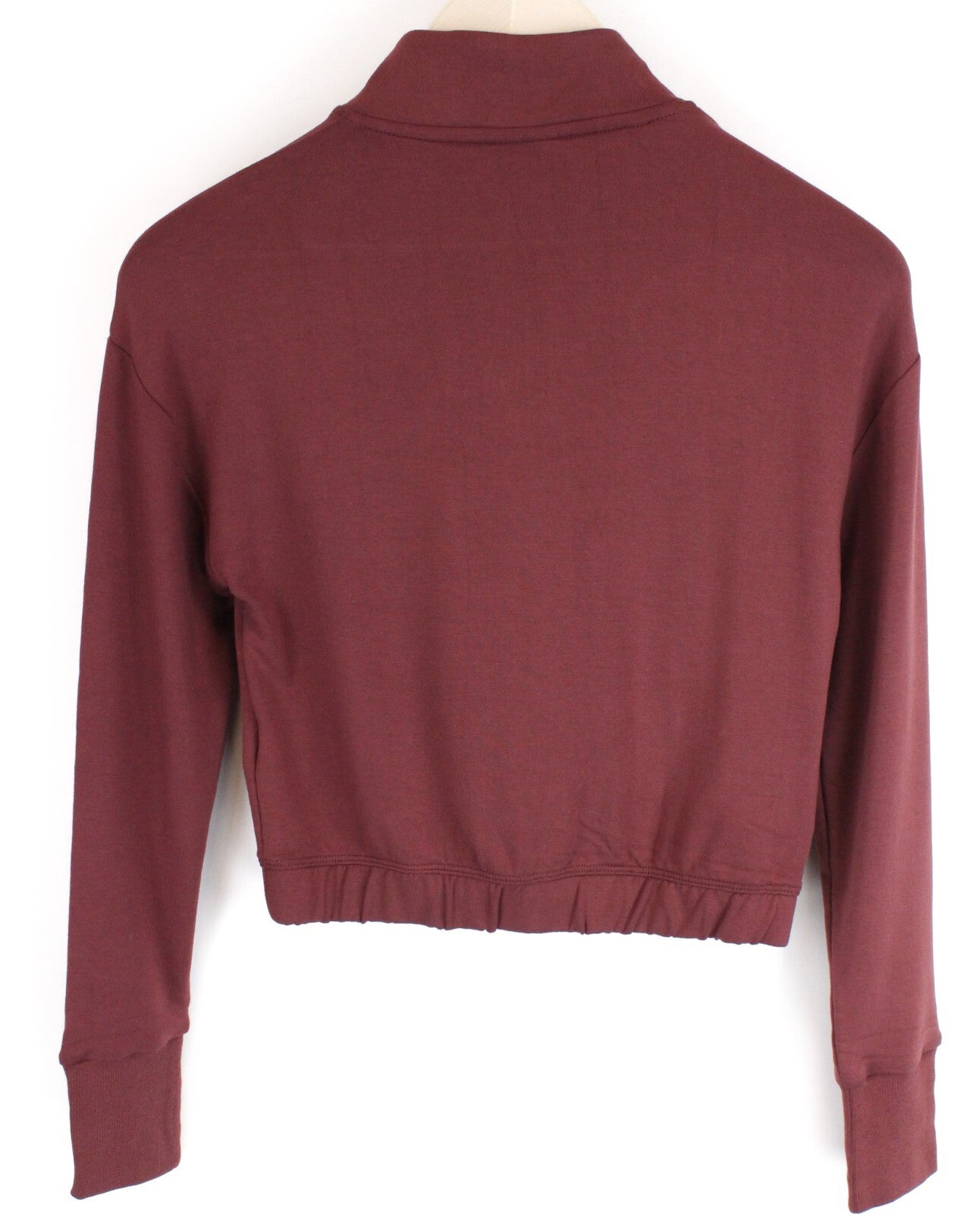 GYM SHARK Women Pippa Sweatshirt S Cherry Brown Long Sleeve Stretch Sports Crop