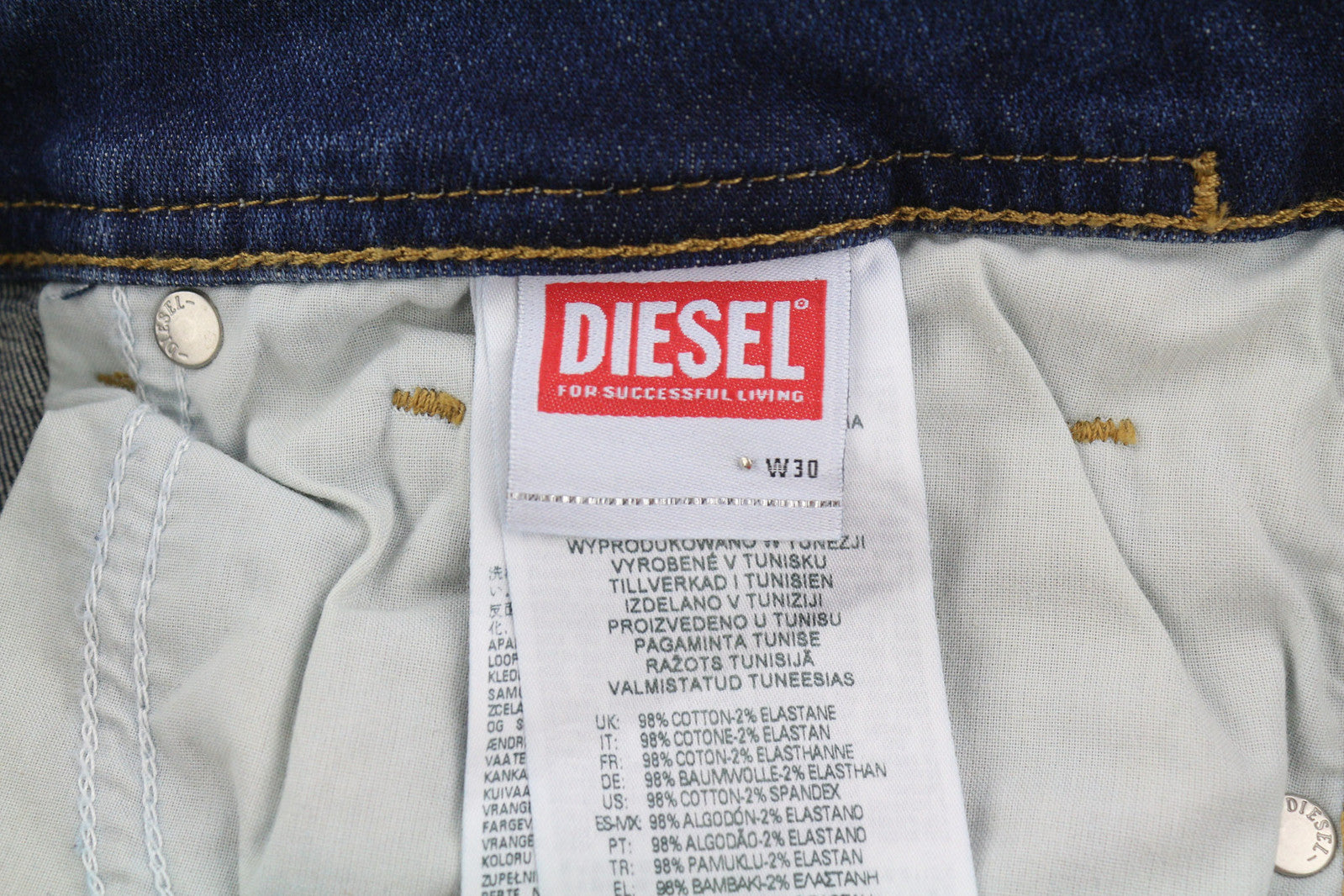 DIESEL 1979 Sleenker 09D43 Men Jeans W30/L34 Skinny Fit Low Waist Skinny RRP€150