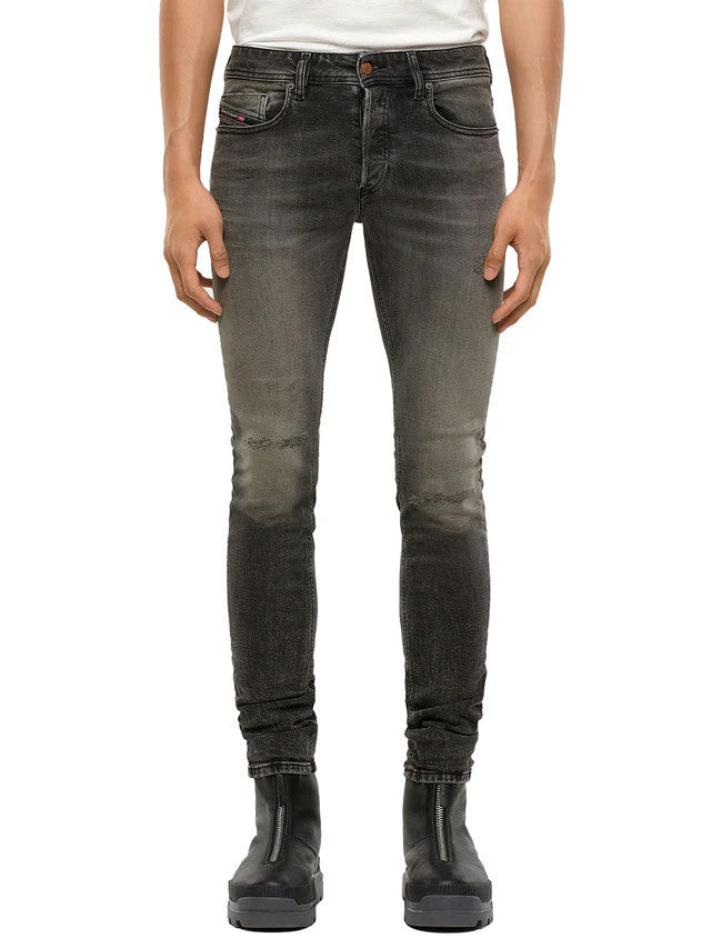 DIESEL Sleenker 009JF Men Jeans W32/L32 Skinny Fit Stretch Distress  RRP€200