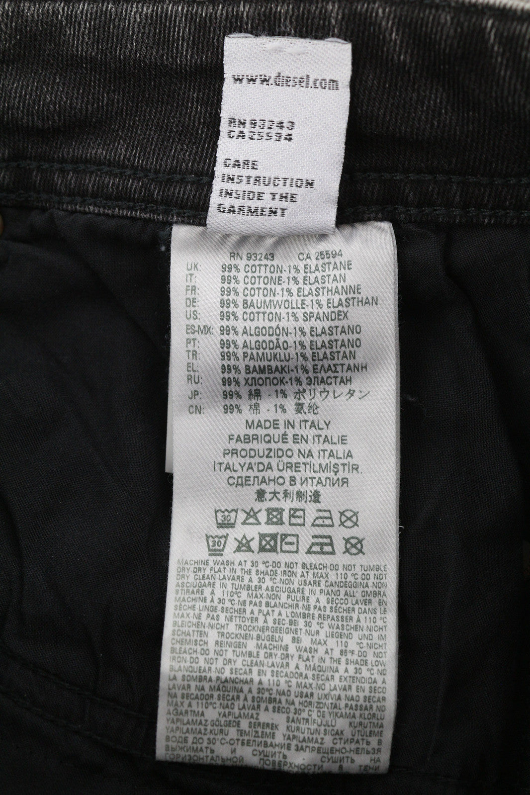 DIESEL Sleenker 009JF Men Jeans W32/L32 Skinny Fit Stretch Distress  RRP€200