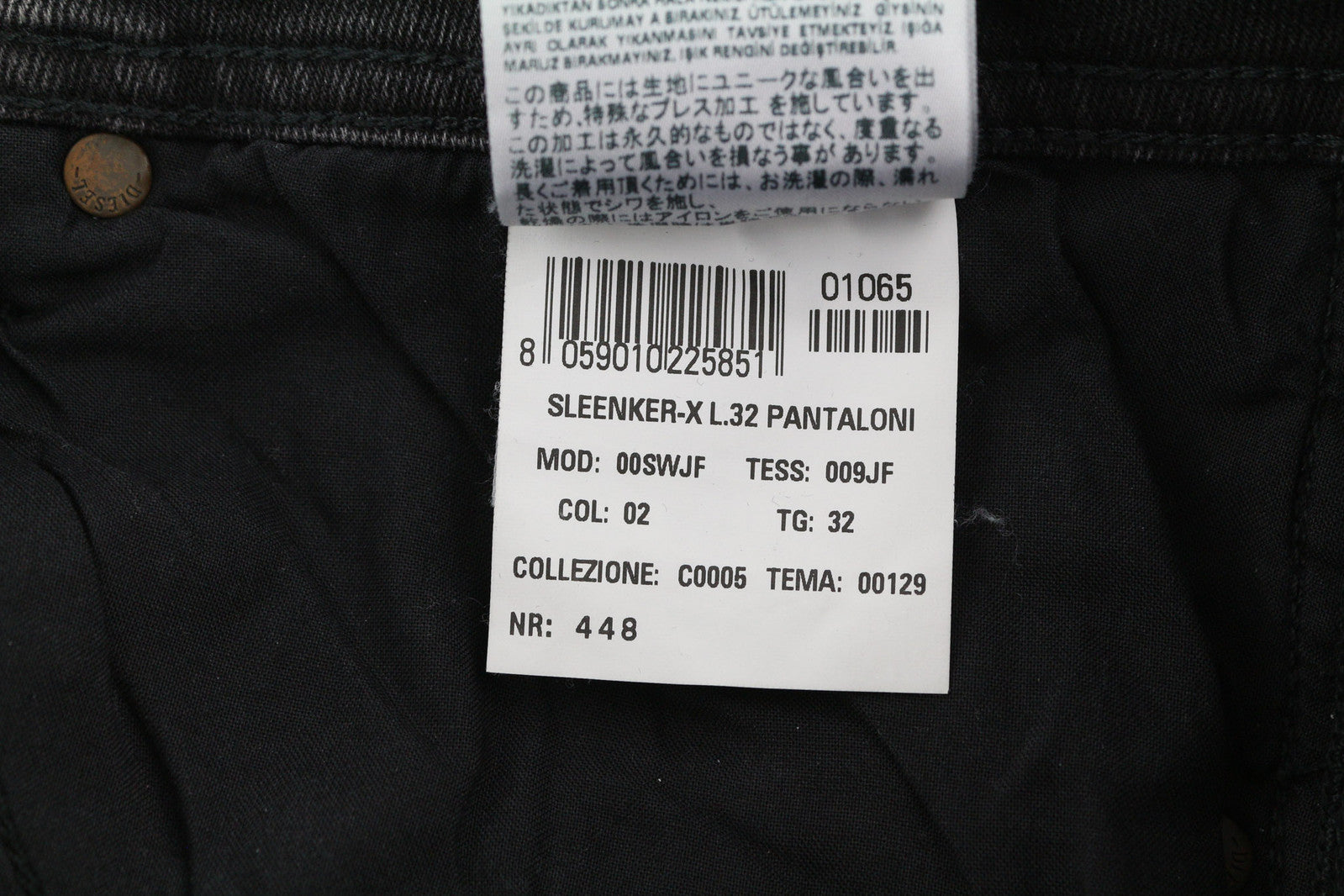 DIESEL Sleenker 009JF Men Jeans W32/L32 Skinny Fit Stretch Distress  RRP€200