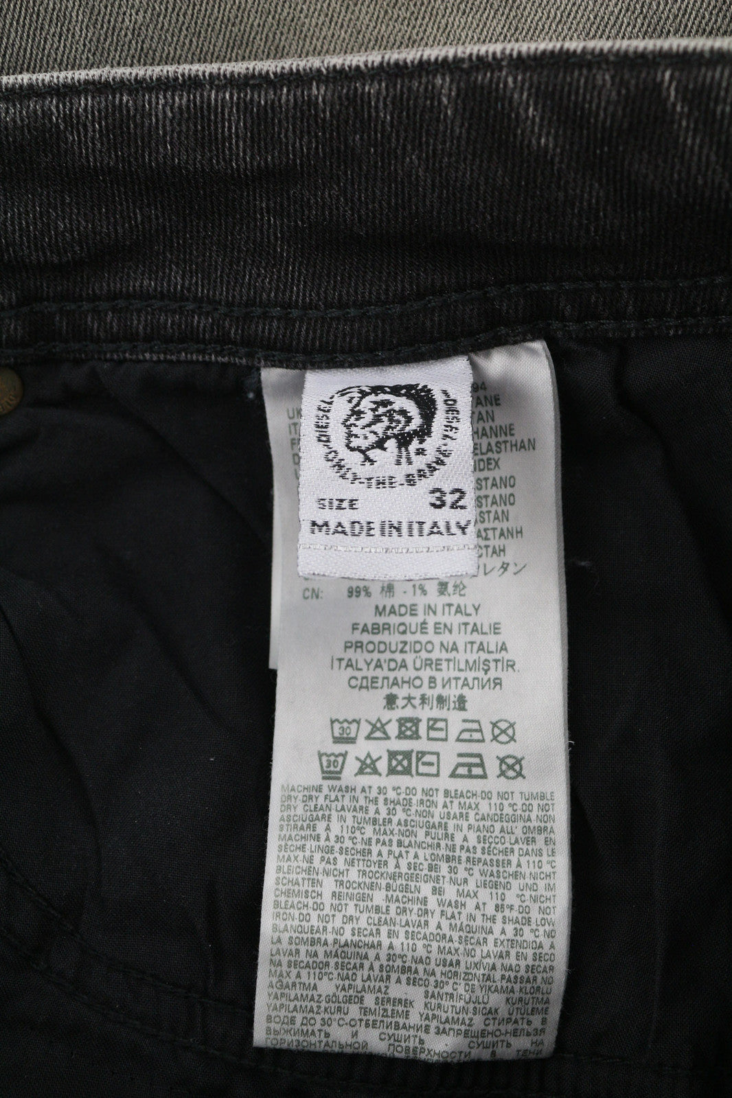 DIESEL Sleenker 009JF Men Jeans W32/L32 Skinny Fit Stretch Distress  RRP€200