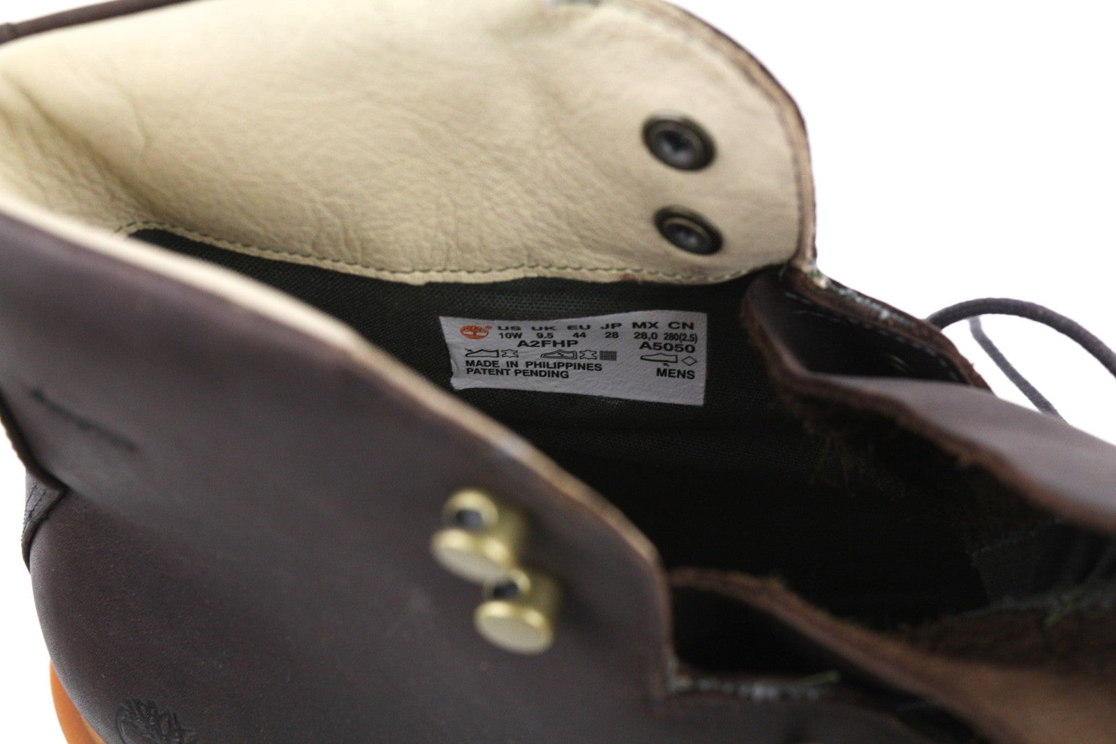 TIMBERLAND AFHP-A5050 Mens Shoes EU43.5/44 Dark Brown Leather High-Top Laced