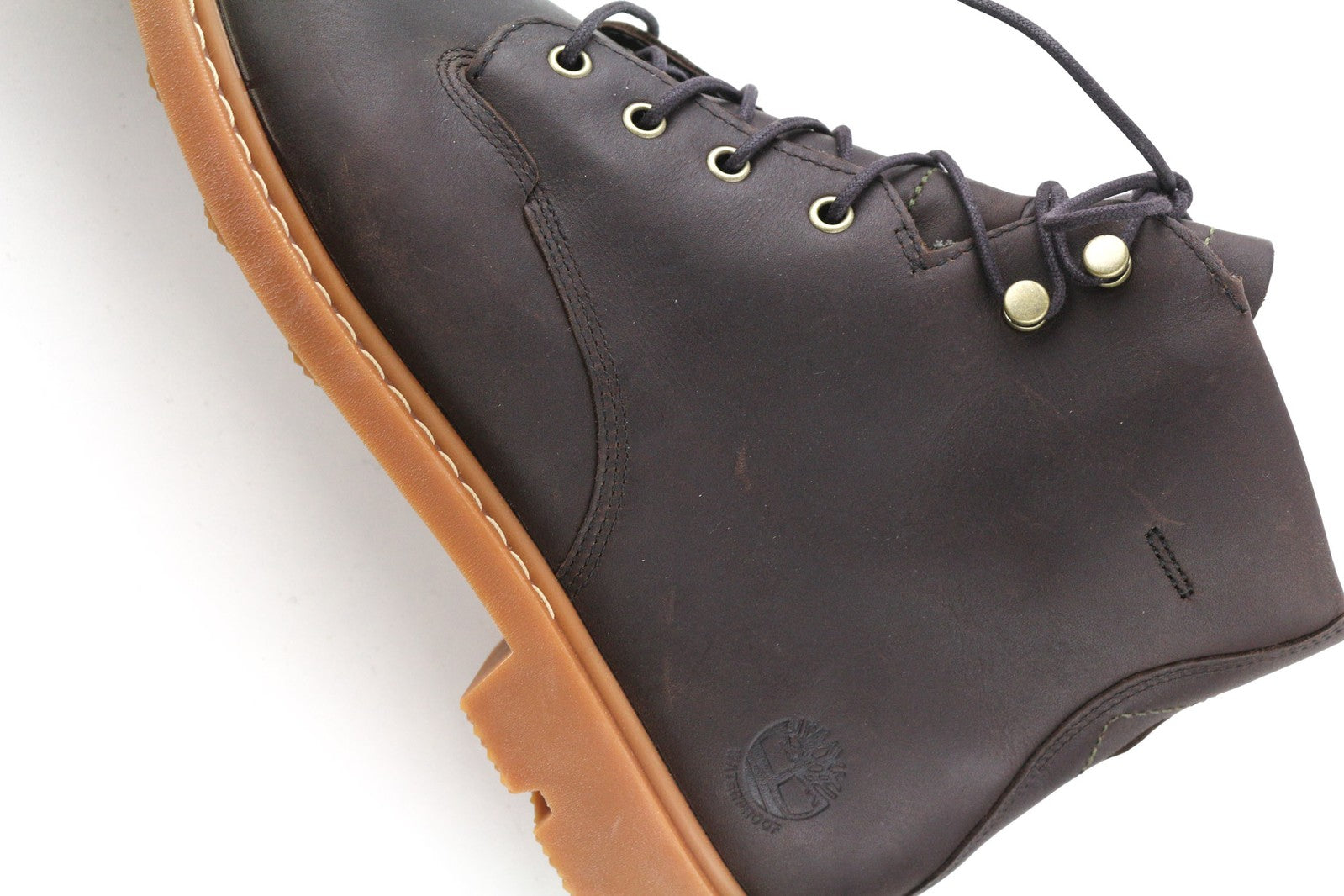 TIMBERLAND AFHP-A5050 Mens Shoes EU43.5/44 Dark Brown Leather High-Top Laced