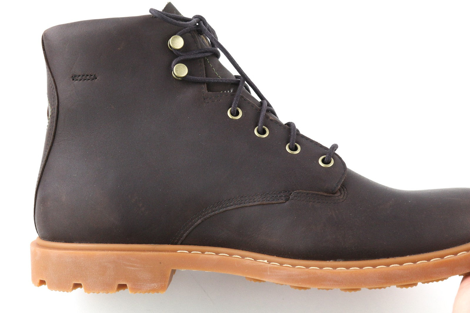 TIMBERLAND AFHP-A5050 Mens Shoes EU43.5/44 Dark Brown Leather High-Top Laced