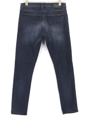 NUDIE JEANS Tight Long John Mens Jeans W30/L32 Slim Fit Washed Stretch Dark Blue