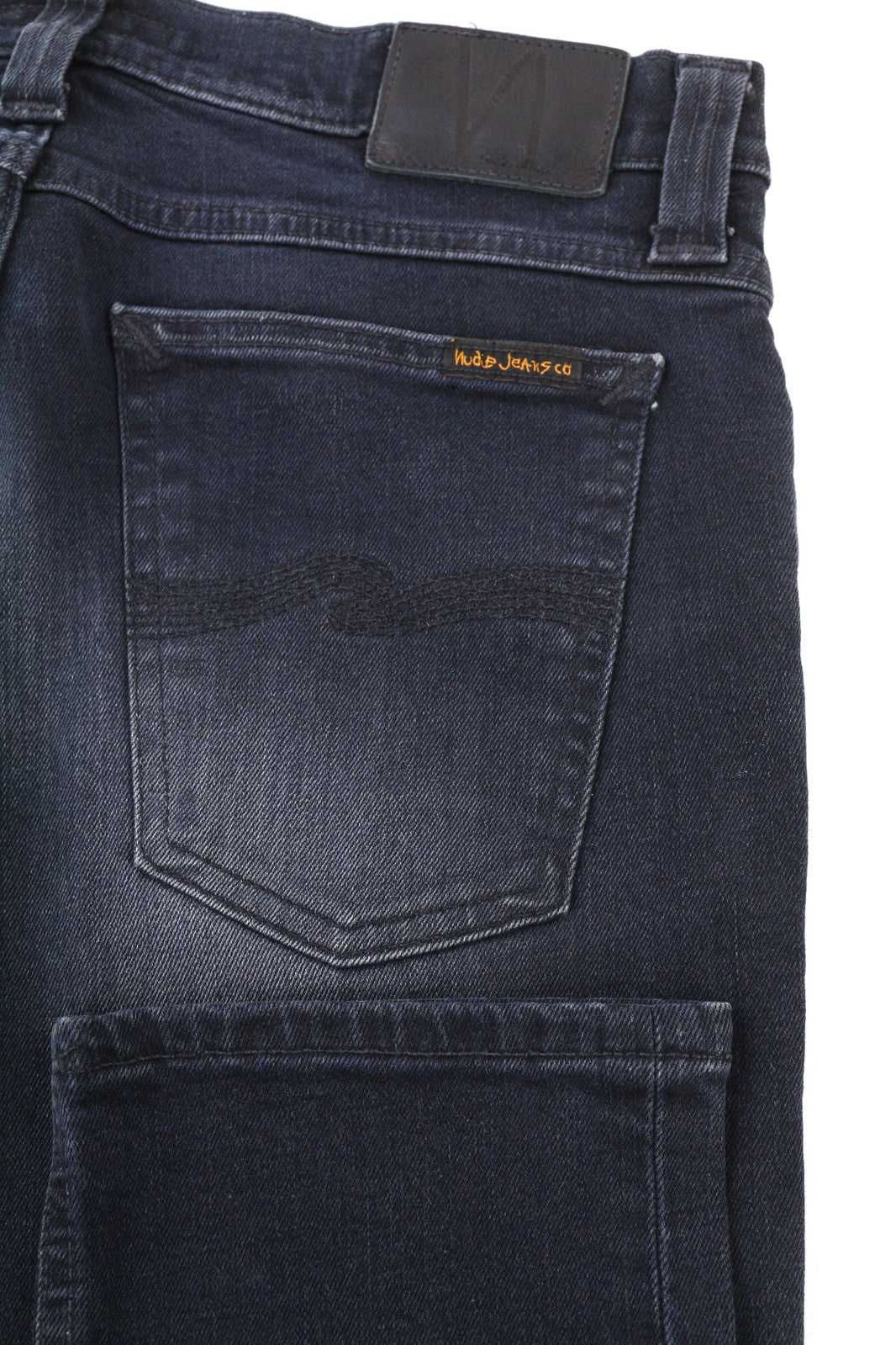 NUDIE JEANS Tight Long John Mens Jeans W30/L32 Slim Fit Washed Stretch Dark Blue