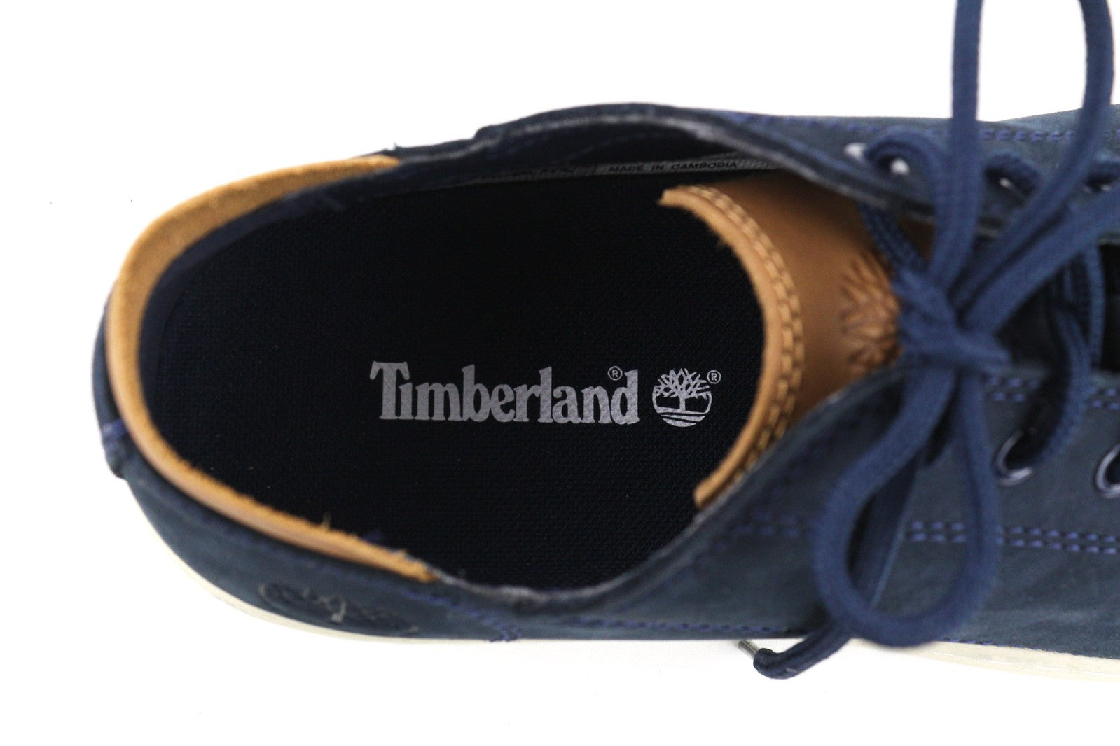TIMBERLAND A1Y6V-A4646 Mens Trainers EU44/44.5 Navy Blue Leather Low-Top