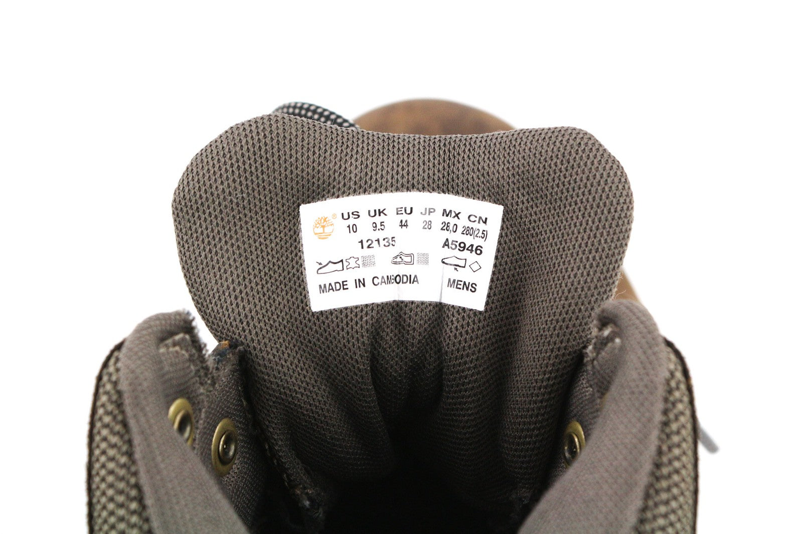 TIMBERLAND 12135-A5946 Mens Shoes EU44/44.5 Brown Leather High-Top Laced Leisure