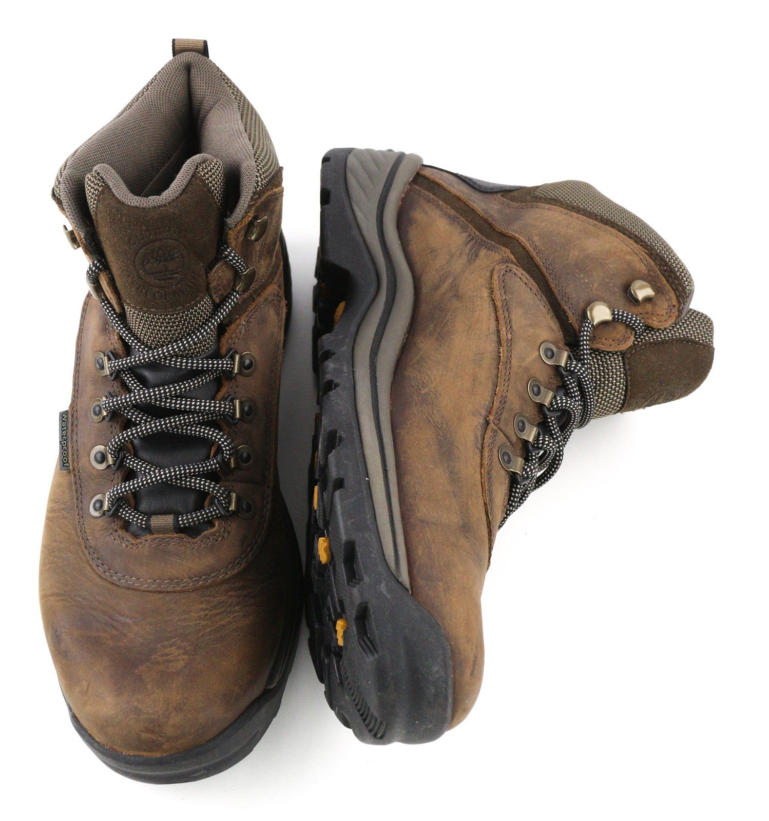 TIMBERLAND 12135-A5946 Mens Shoes EU44/44.5 Brown Leather High-Top Laced Leisure